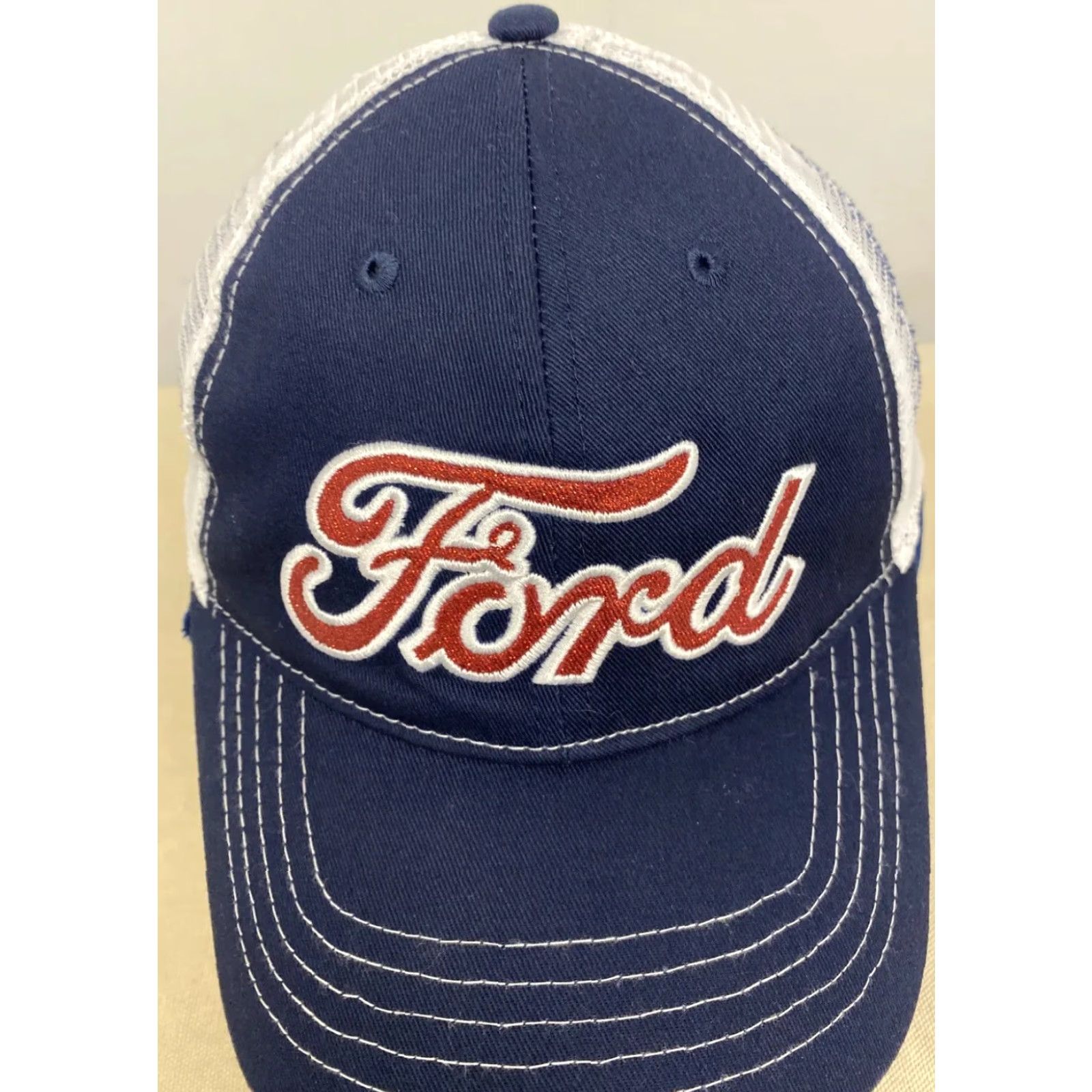 Ford Ford Baseball Cap Blue Glitter Adjustable Womens Sports Activewear Size ONE SIZE - 2 Thumbnail
