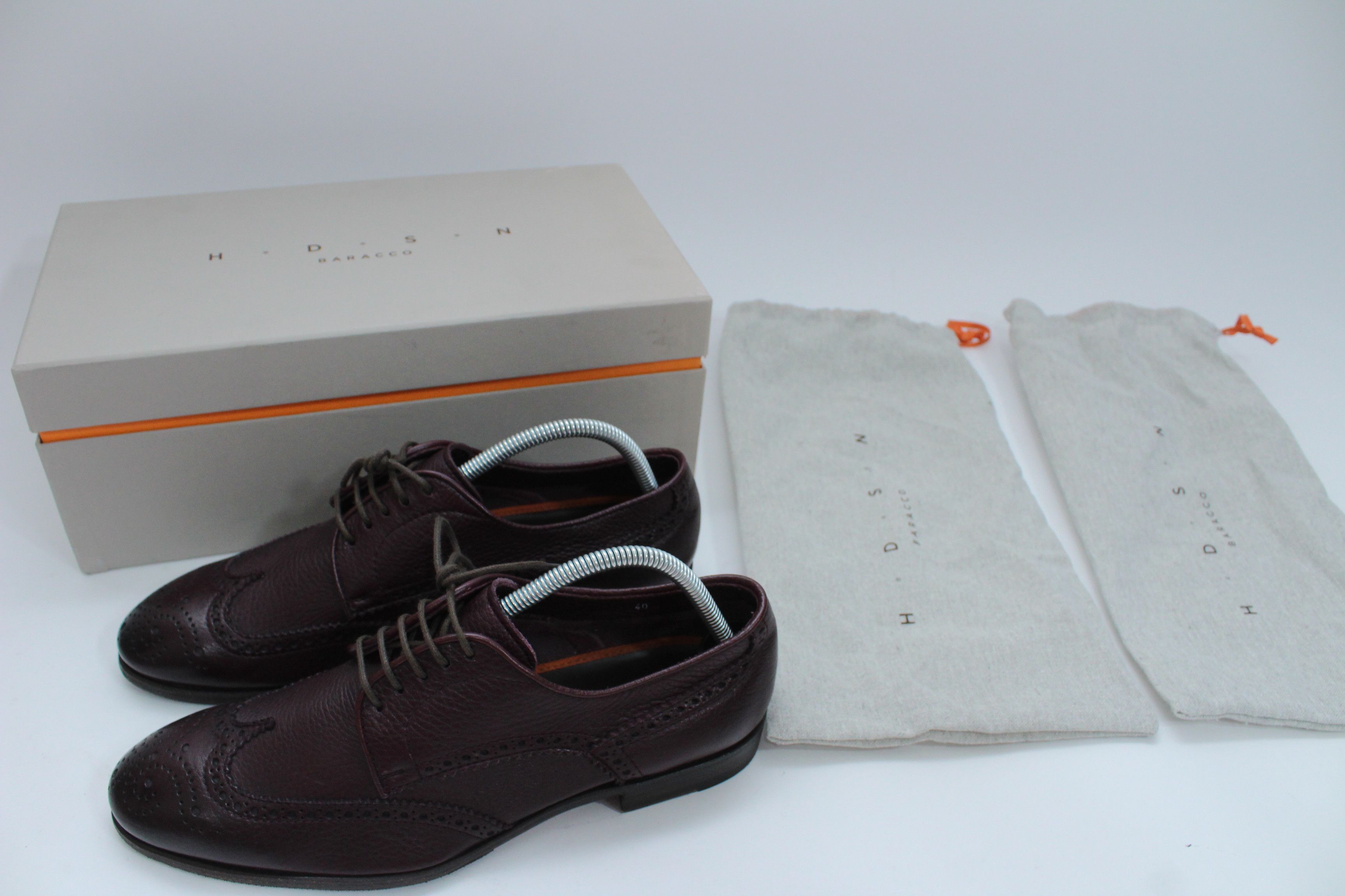 HDSN Baracco Casual Leather Shoes Size 40 Made In Italy