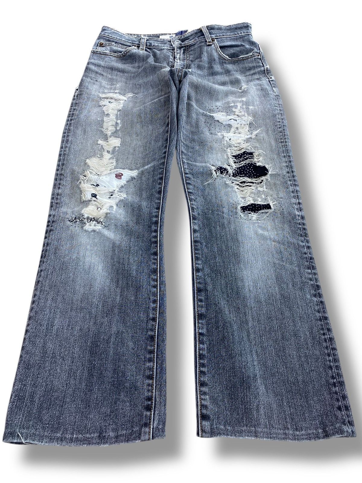 Gap Gap Distressed Ripped With Patchwork Style Flare Jeans Size US 30 / EU 46 - 1 Thumbnail
