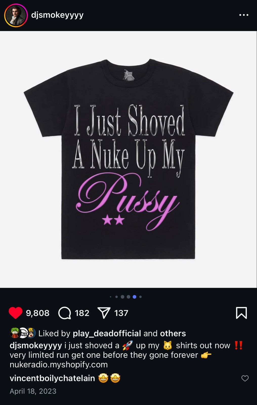 Other I JUST SHOVED A NUKE UP MY PUSSY Size US L / EU 52-54 / 3 - 4 Thumbnail