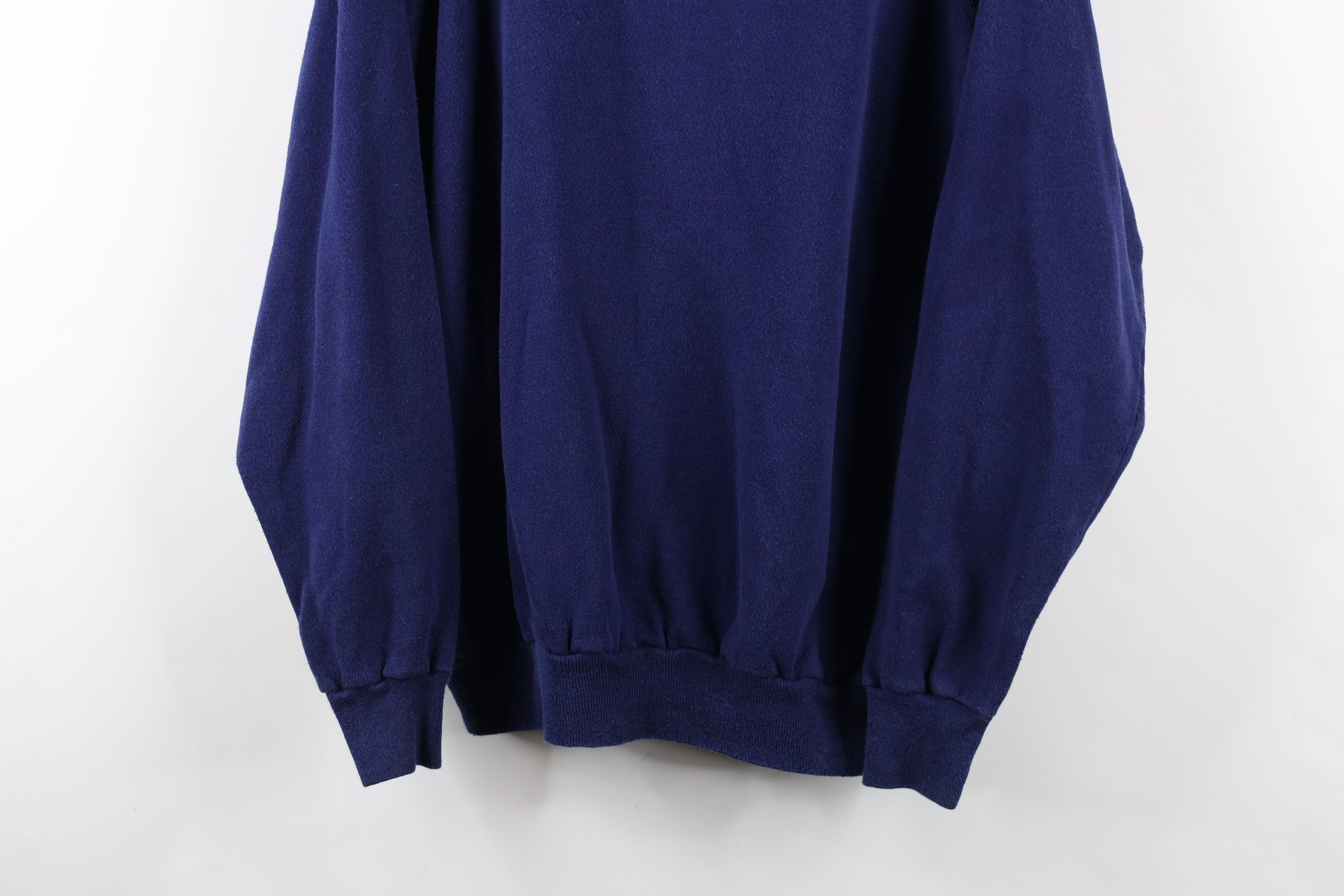 Vintage Vintage 70s 80s Streetwear Blank Raglan Sweatshirt Blue USA Size US XXL / EU 58 / 5 - 3 Thumbnail