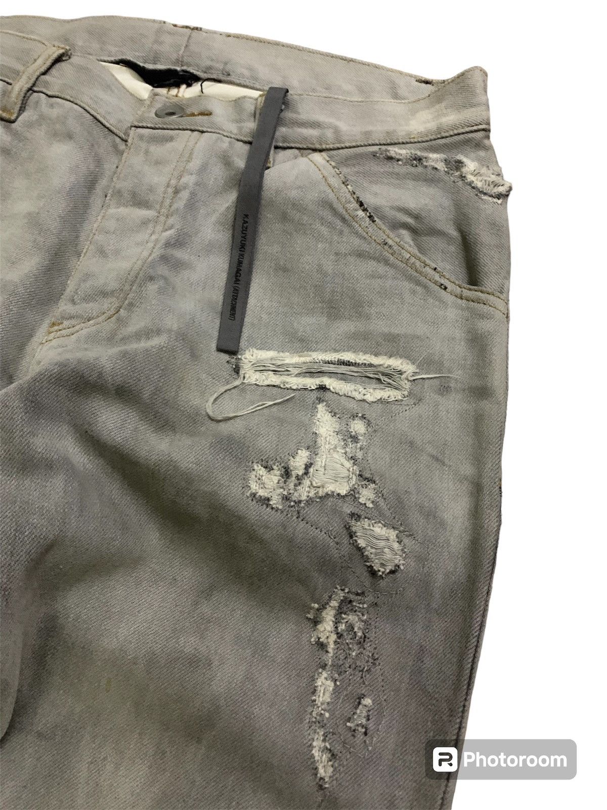 Kazuyuki Kumagai Attachment 💥Kazuyuki kumagai Attachment Ripped Denim Size US 29 - 9 Thumbnail