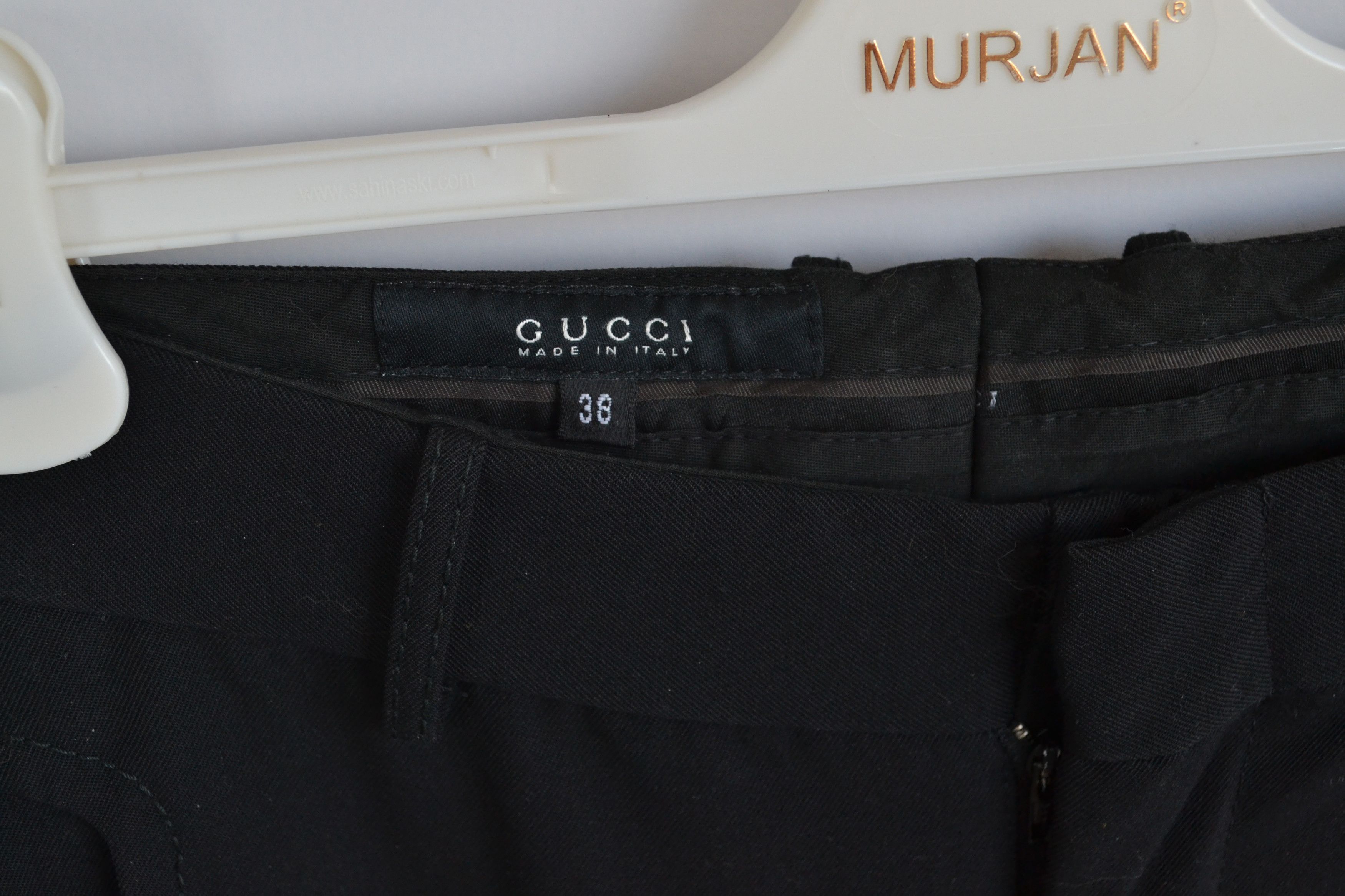 Gucci GUCCI Pants Wool Leather Ful Zip Vintage Black TOM FORD Size 26" / US 2 / IT 38 - 8 Thumbnail