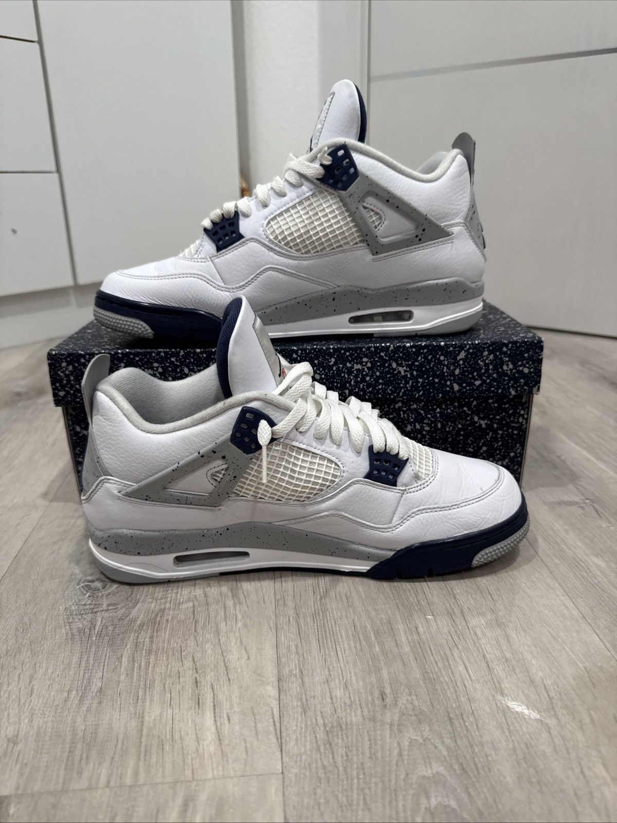 Jordan Brand × Nike Air Jordan 4 Midnight Navy Size 11.5 Very Clean Size US 11.5 / EU 44-45 - 2 Thumbnail