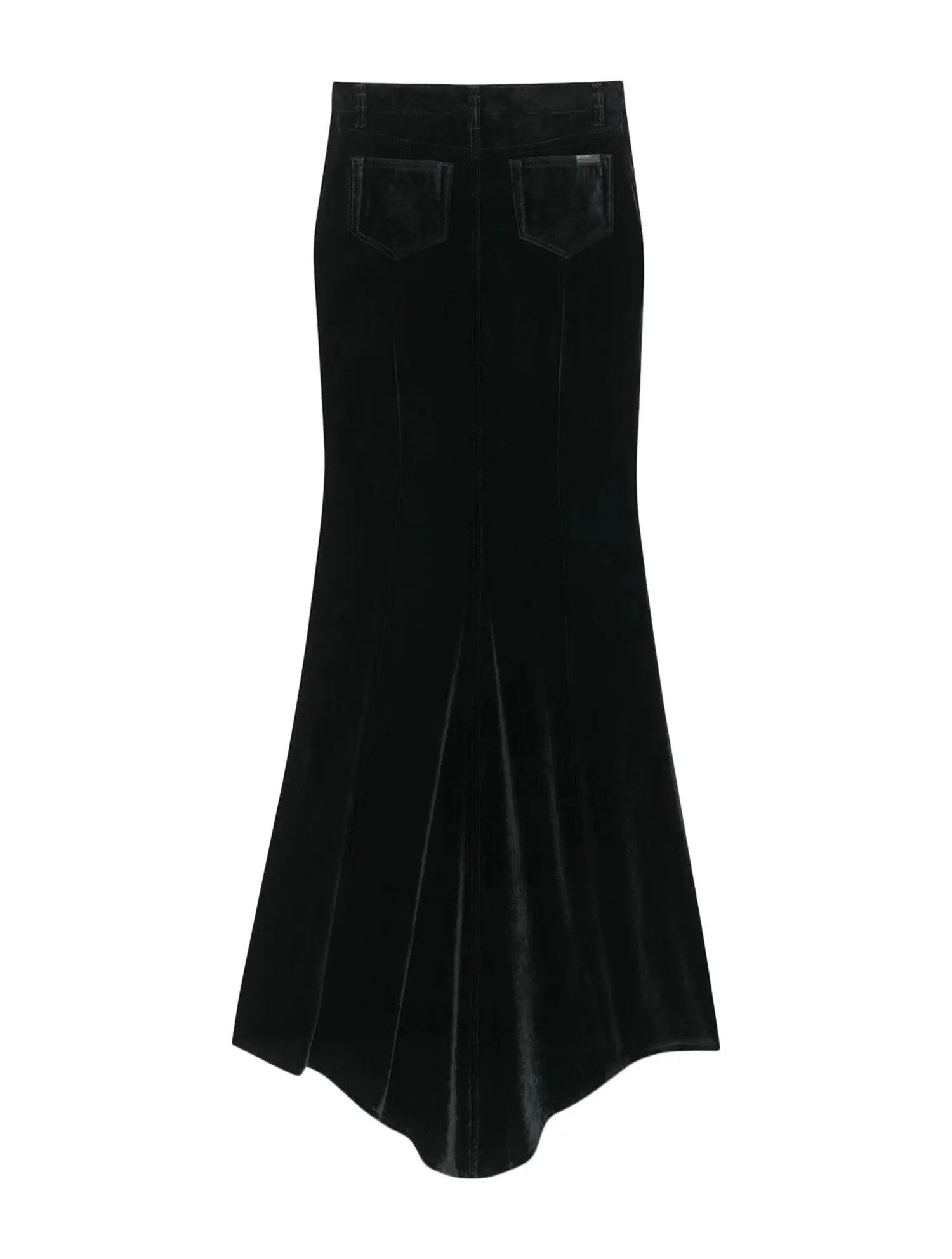 Saint Laurent Paris o1s1wg110924 Long Skirt in Velvet in Black Size 25" / US 0 / IT 36 - 3 Thumbnail