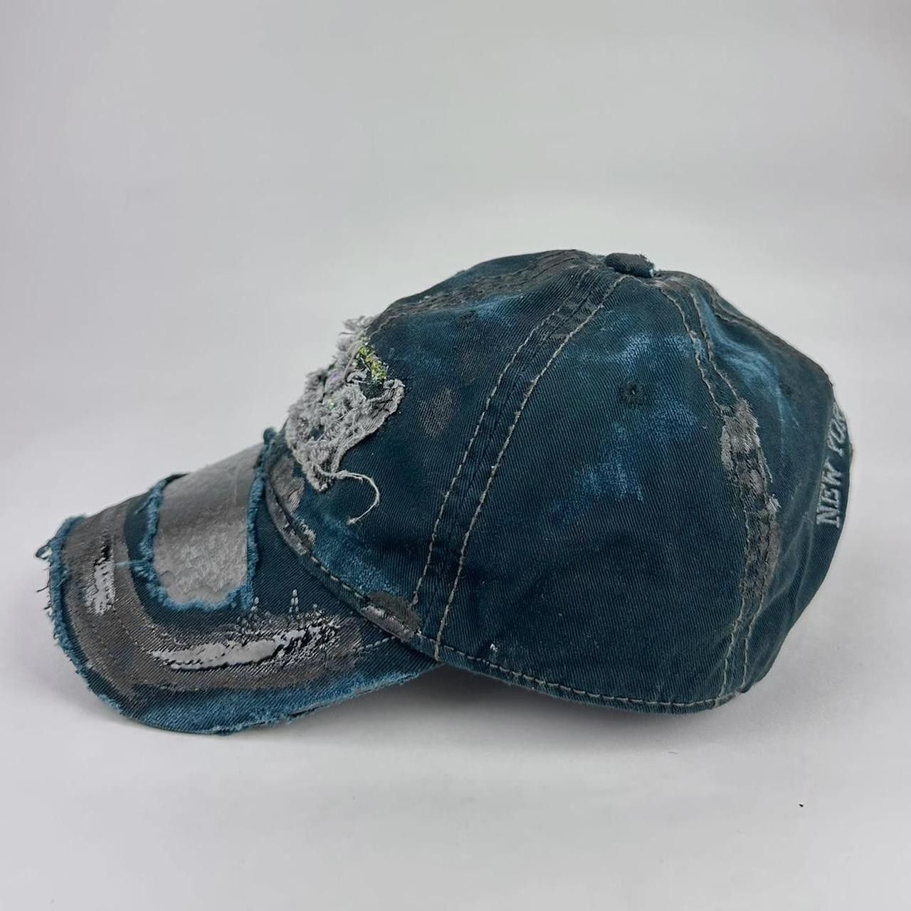 Vintage ASTROBOI* New York Aquarium Navy Distressed Rhinestone Hat Size ONE SIZE - 5 Thumbnail