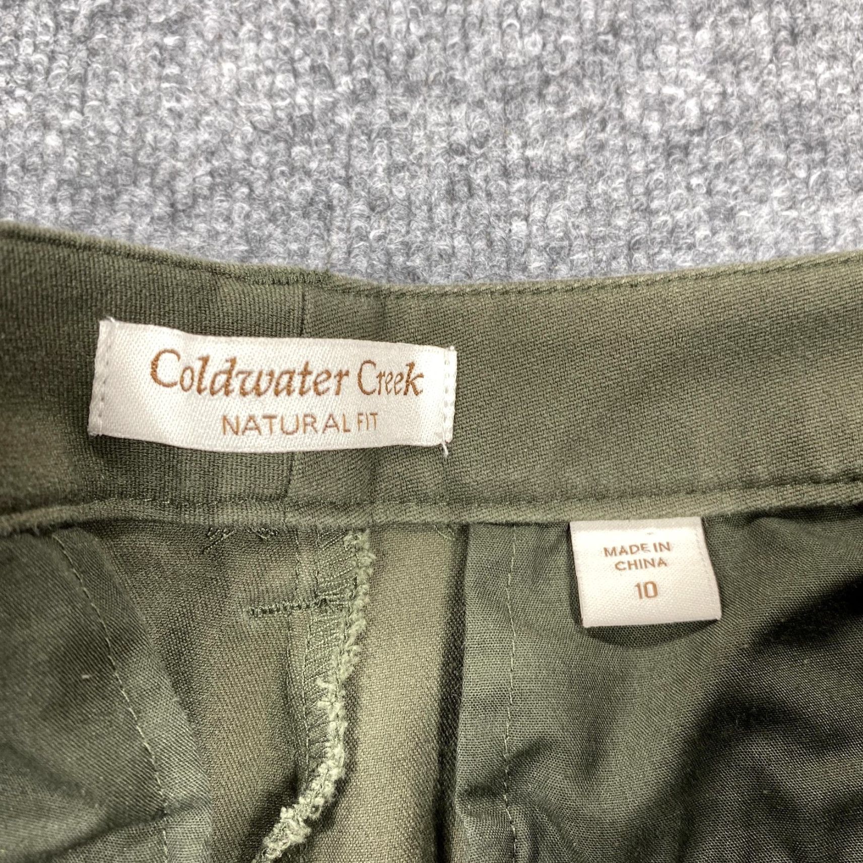 Coldwater Creek Coldwater Creek Pants Womens 10 Green Natural Fit Chino Straight Leg Stretch Size 32" / US 10 / IT 46 - 3 Thumbnail