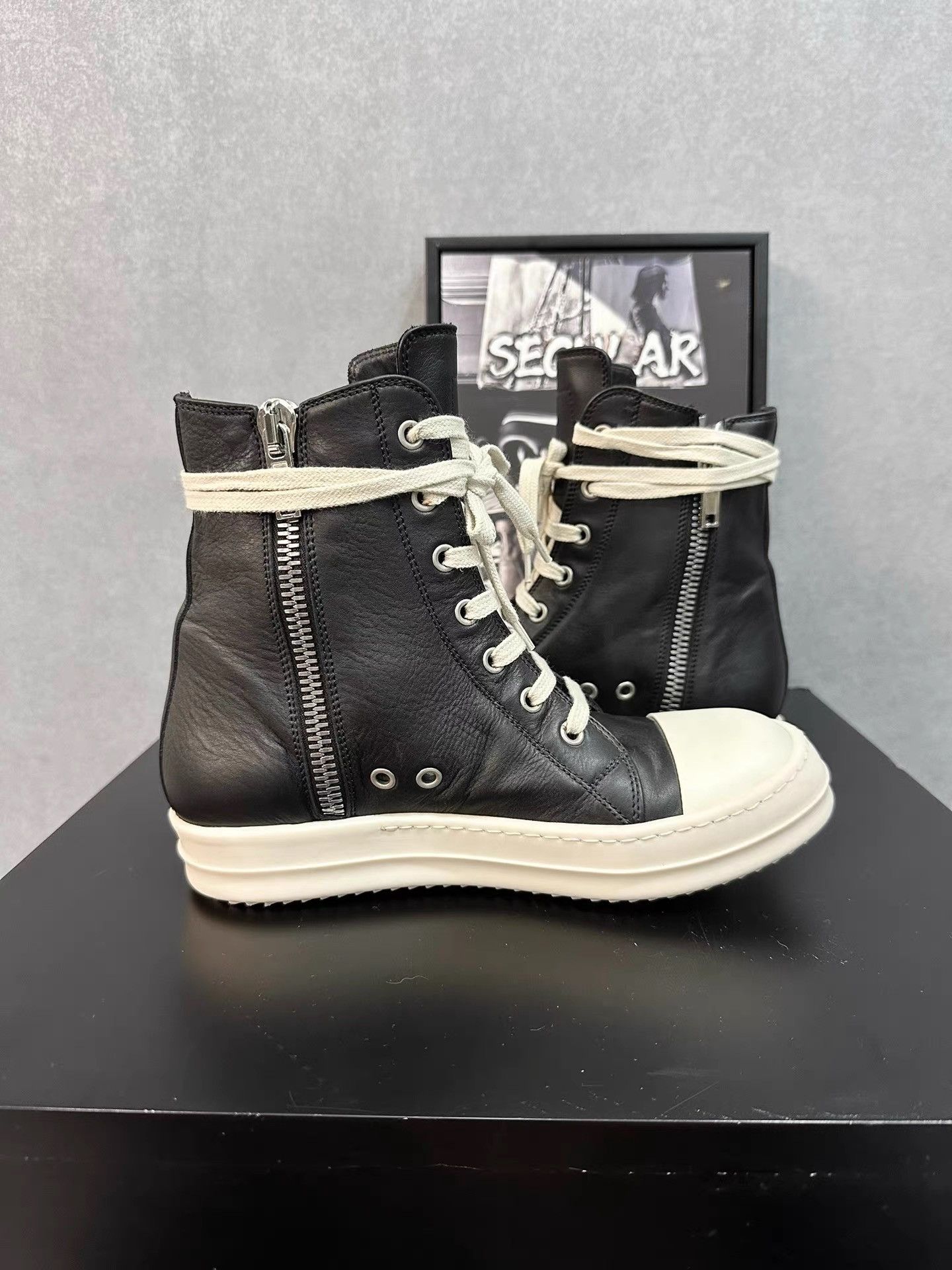 Rick Owens Rick Owens Mainline Leather "Big Converse" K34 Size US 6 / IT 36 - 5 Thumbnail
