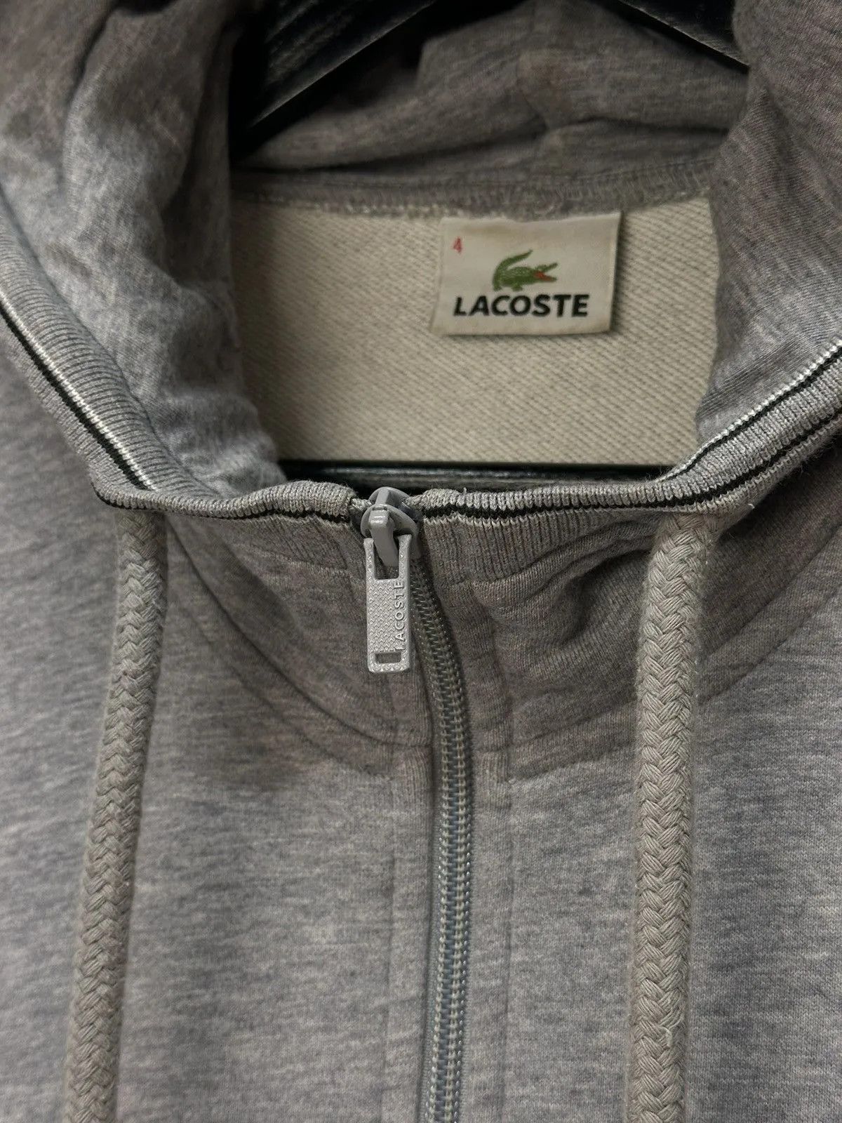 Vintage Lacoste Vintage Grey Zip Hoodie Sk8 France Polo Style Size US L / EU 52-54 / 3 - 7 Thumbnail