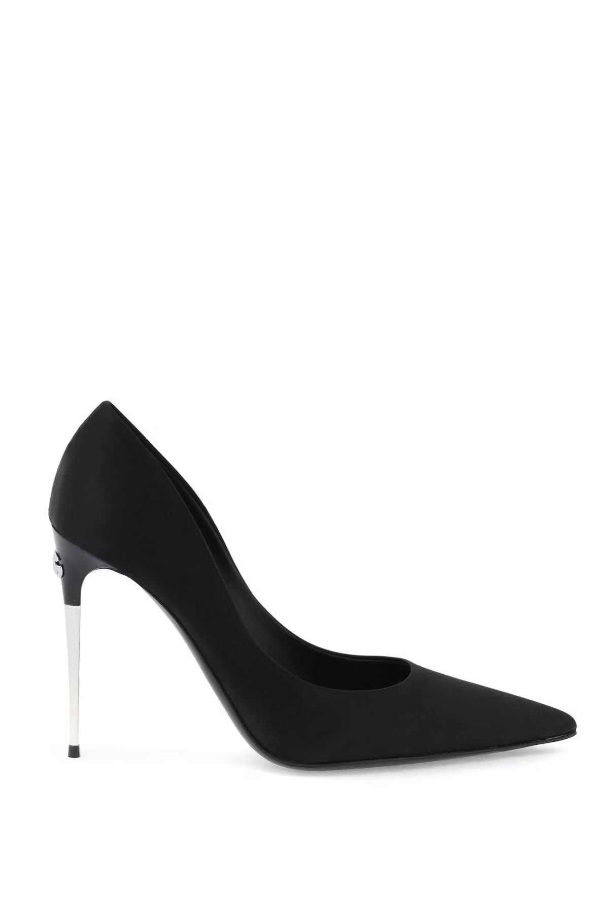image of Dolce Gabbana O1S22I1N0424 Décolleté Satin Shoes In Black, Women's (Size 9)