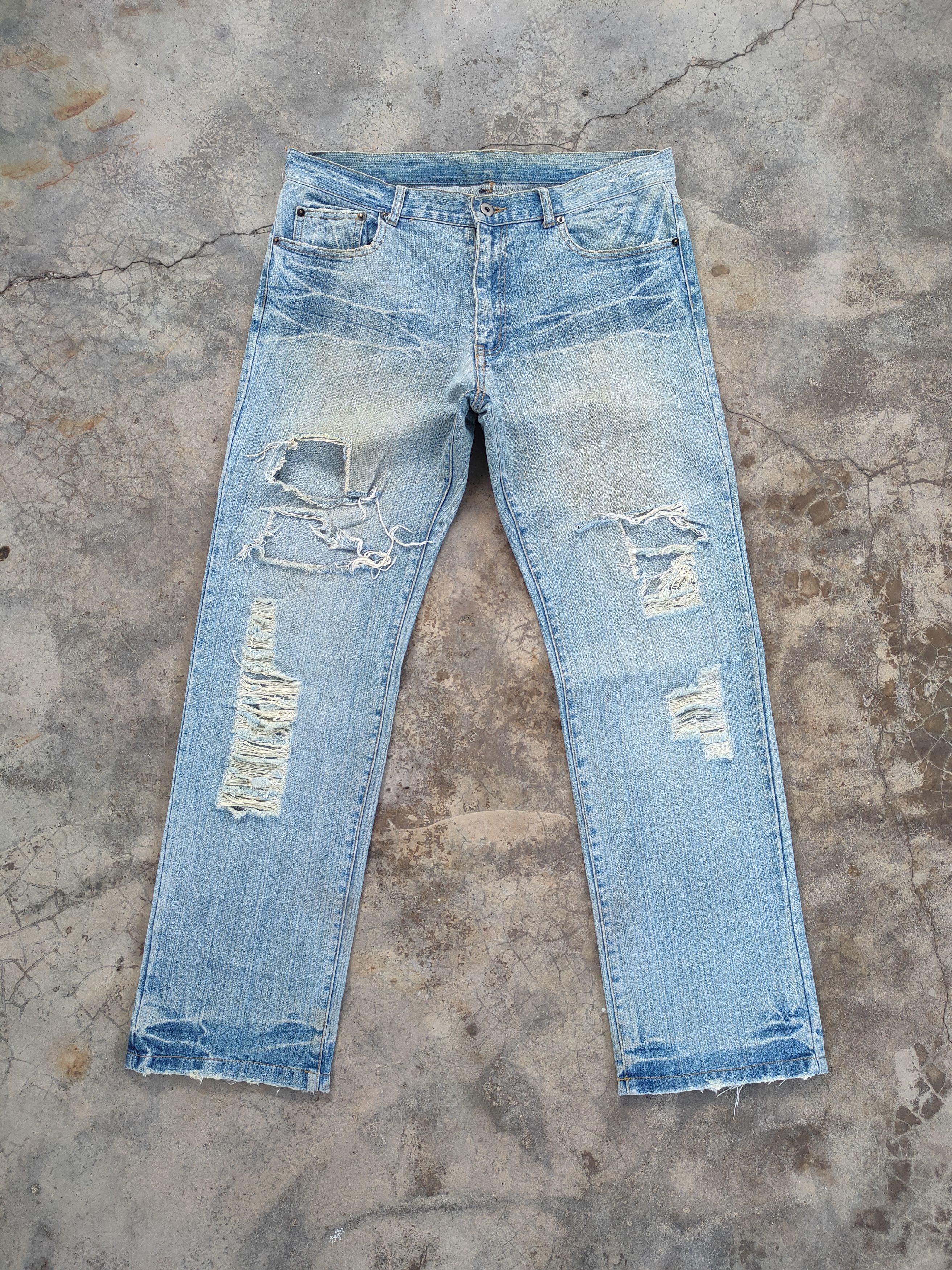 Japanese Brand × Jean × Vintage VINTAGE JAPANESE 1812 DISTRESSED FADED JEANS DENIM PANTS Size US 35 - 1 Thumbnail