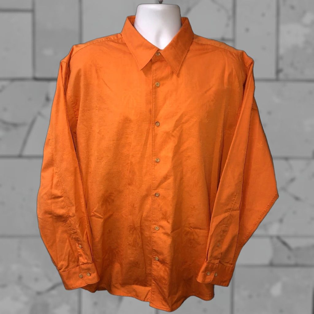 Tommy Bahama Tommy Bahama Shirt Mens Orange Long Sleeve Button Front Size XL Size US XL / EU 56 / 4 - 1 Thumbnail