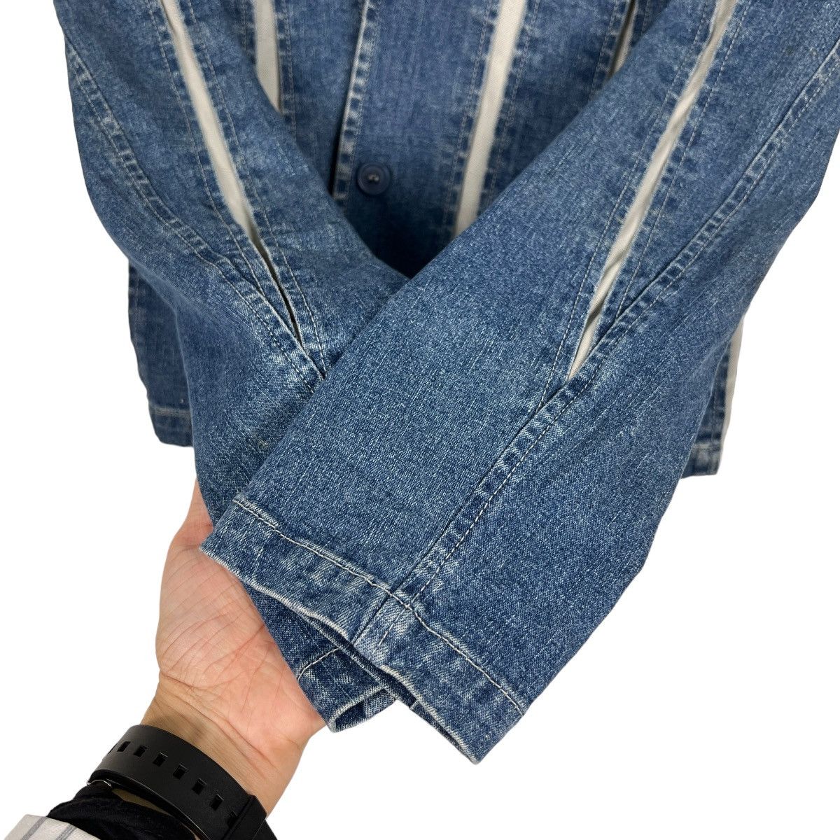 Designer 🔥 PAOLO FRANI GIACCA DENIM JACKET MADE IN ITALY Size US S / EU 44-46 / 1 - 13 Thumbnail