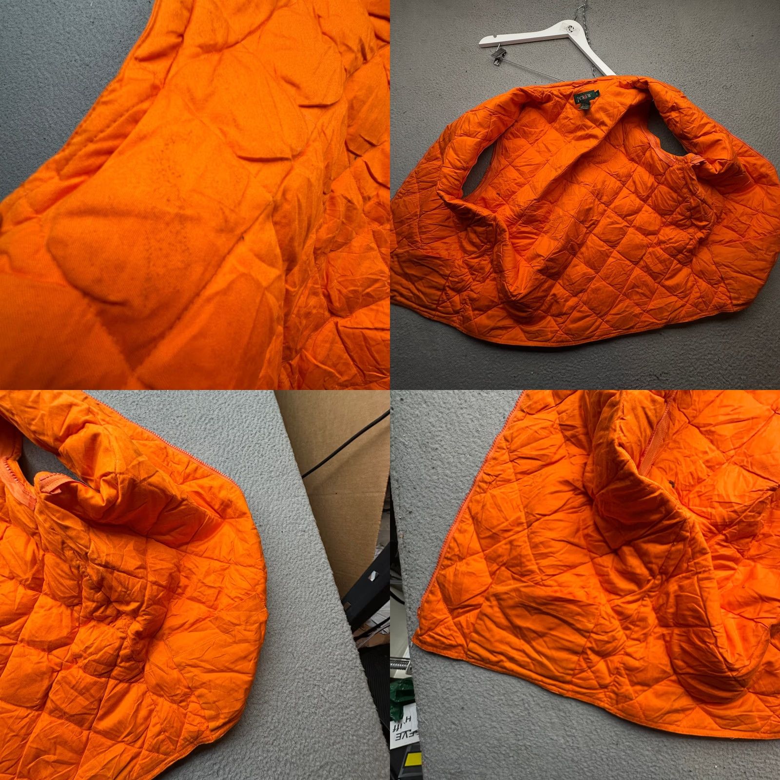 J.Crew VINTAGE J.CREW Duck Down Hunting Quilted Vest Mens Large Orange Convertible Vest Size US L / EU 52-54 / 3 - 8 Thumbnail