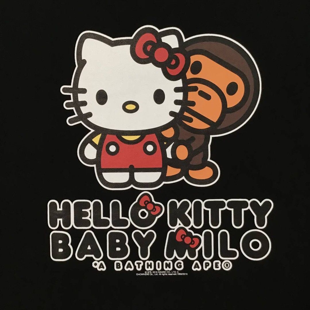 Bape BAPE × SANRIO Hello Kitty & Milo Sweat shirt a bathing ape Size US M / EU 48-50 / 2 - 2 Thumbnail