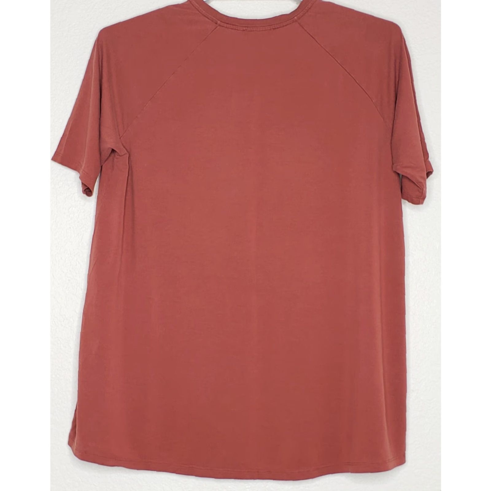 Eileen Fisher Eileen Fisher Women's Top Tee Size Medium Rust Short Sleeve Round Neck Stretch Size M / US 6-8 / IT 42-44 - 2 Thumbnail