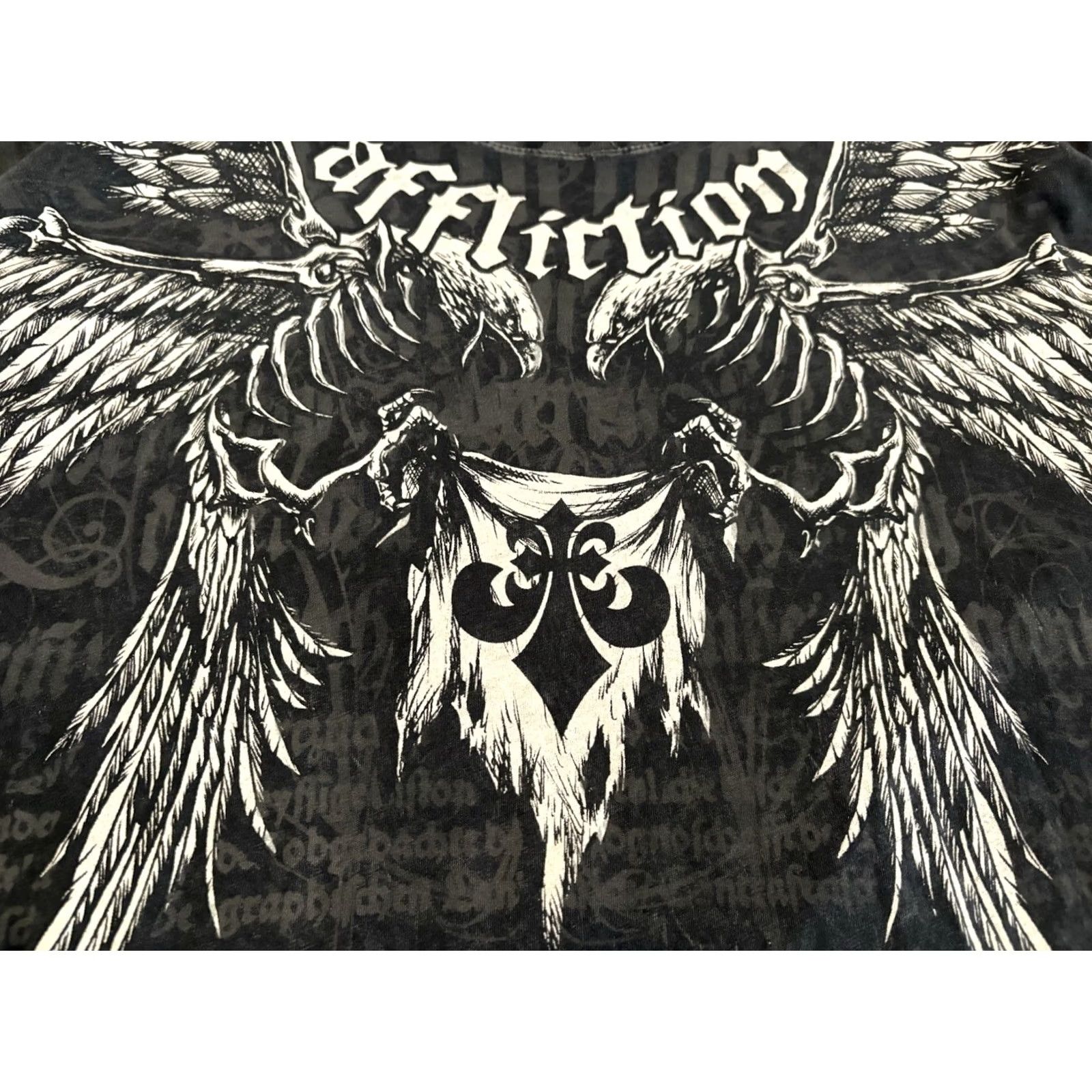 Affliction Affliction T-Shirt Mens 2XL Black Short Sleeve Graphic Print Made in USA Size US XXL / EU 58 / 5 - 3 Thumbnail