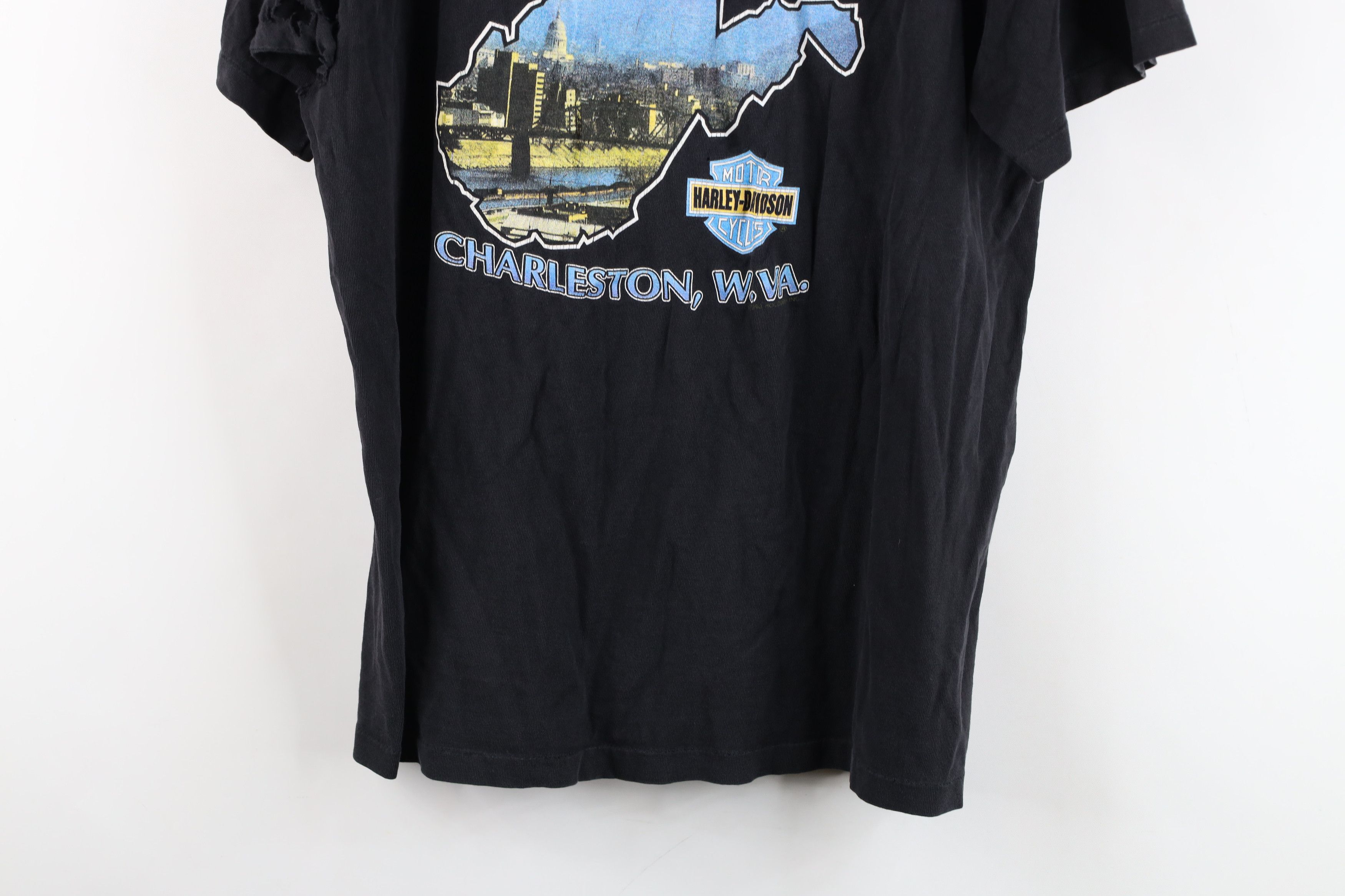 Harley Davidson Vintage 90s Harley Davidson Lightning T-Shirt Black USA Size US M / EU 48-50 / 2 - 16 Thumbnail