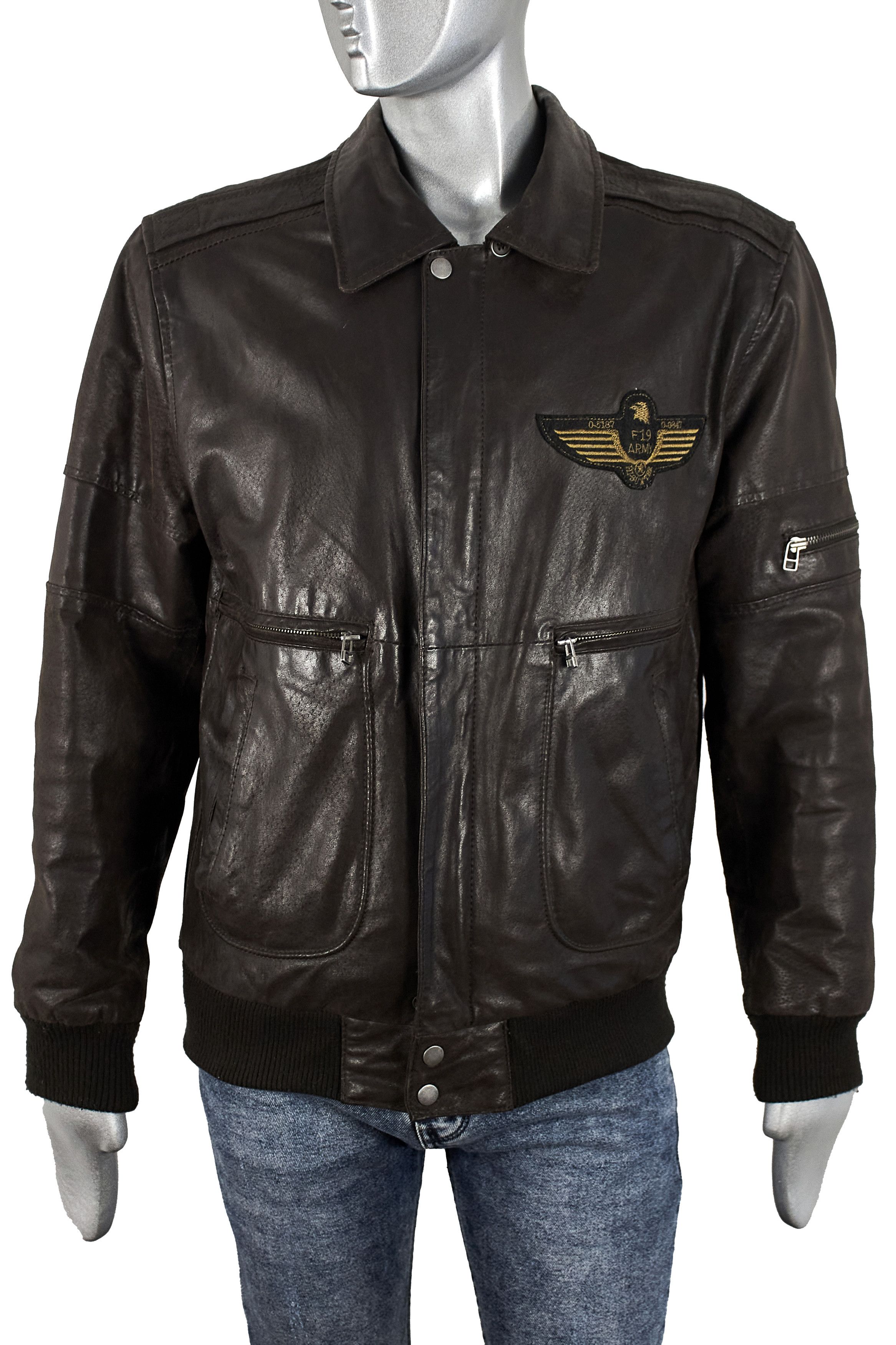 90s A-2 faux leather flight jacket 90s vtg A-2 real leather bomber