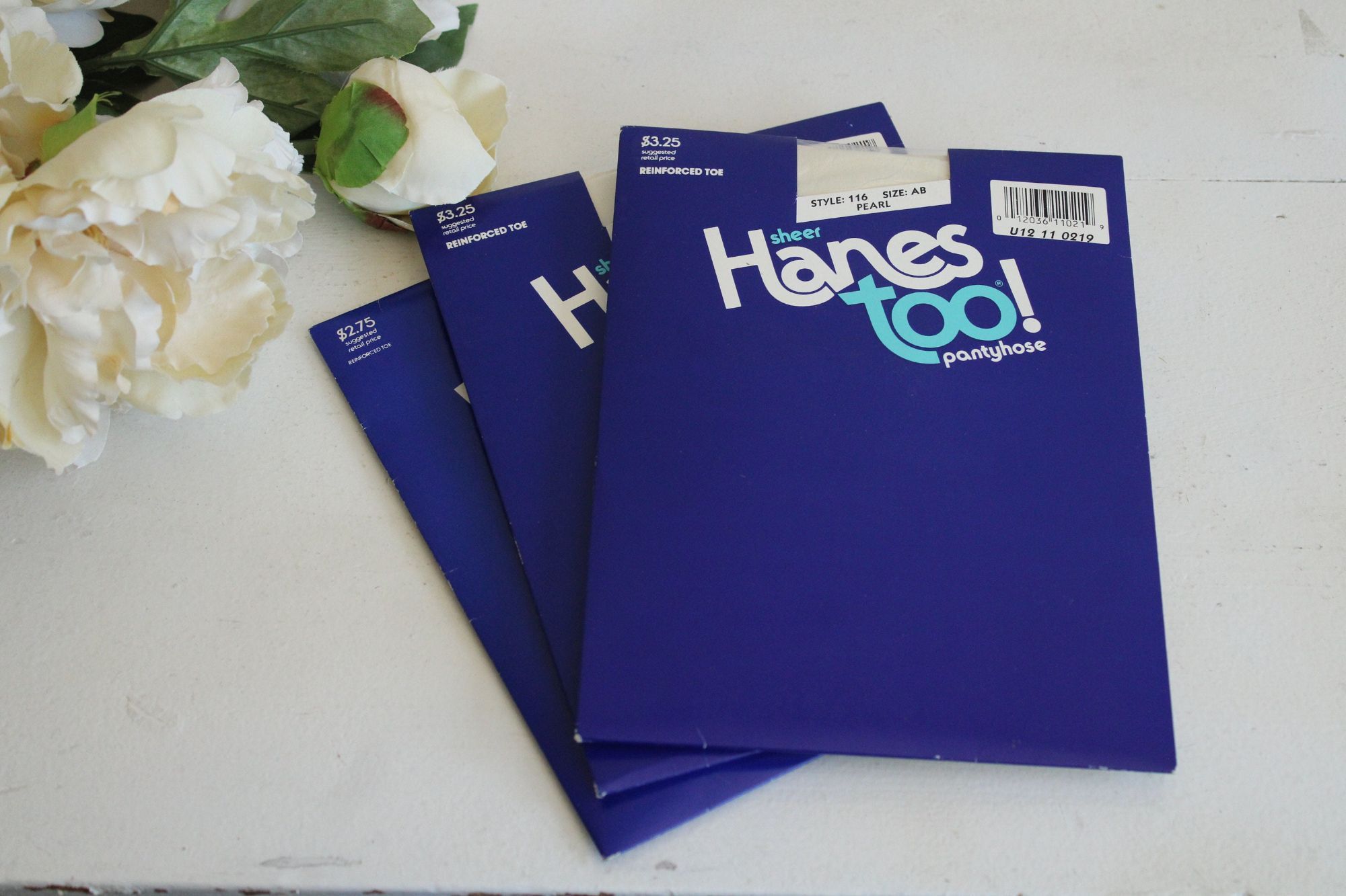 Hanes Vintage 1980s 1990s Pantyhose, New NOS Hanes Too, Size AB Pe Size ONE SIZE - 10 Thumbnail
