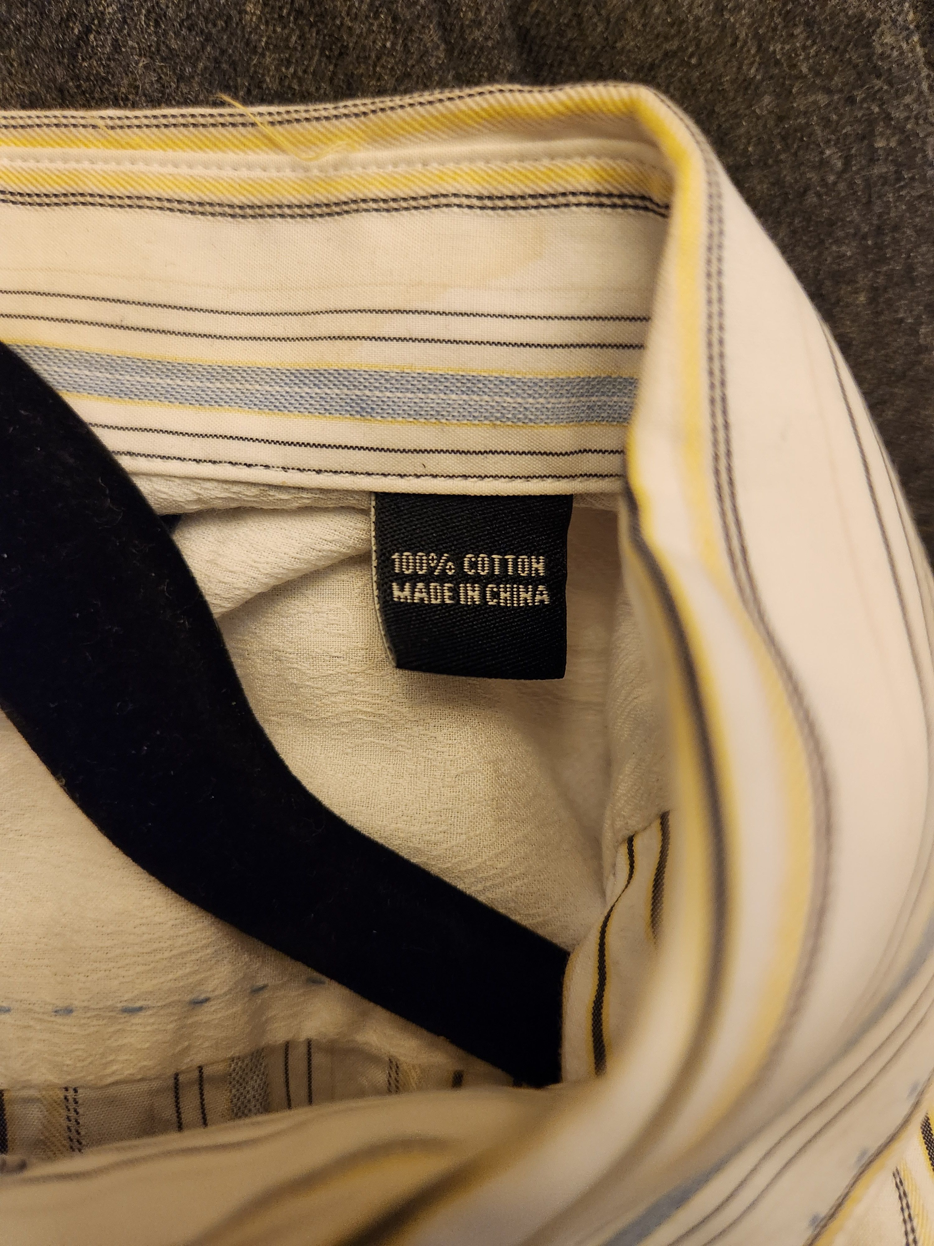 Nat Nast Men's 100% Cotton Button Front Striped Shirt Size US M / EU 48-50 / 2 - 4 Thumbnail