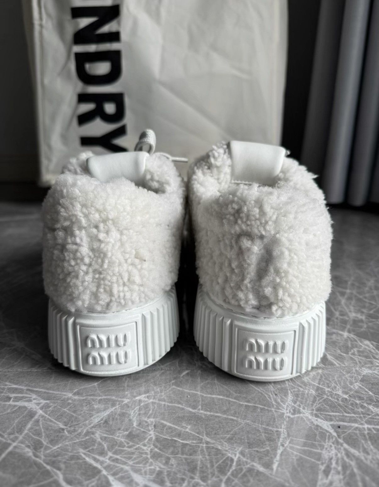 Miu Miu MiuMiu popular style furry platform biscuit shoes K6 Size US 6 / IT 36 - 4 Thumbnail