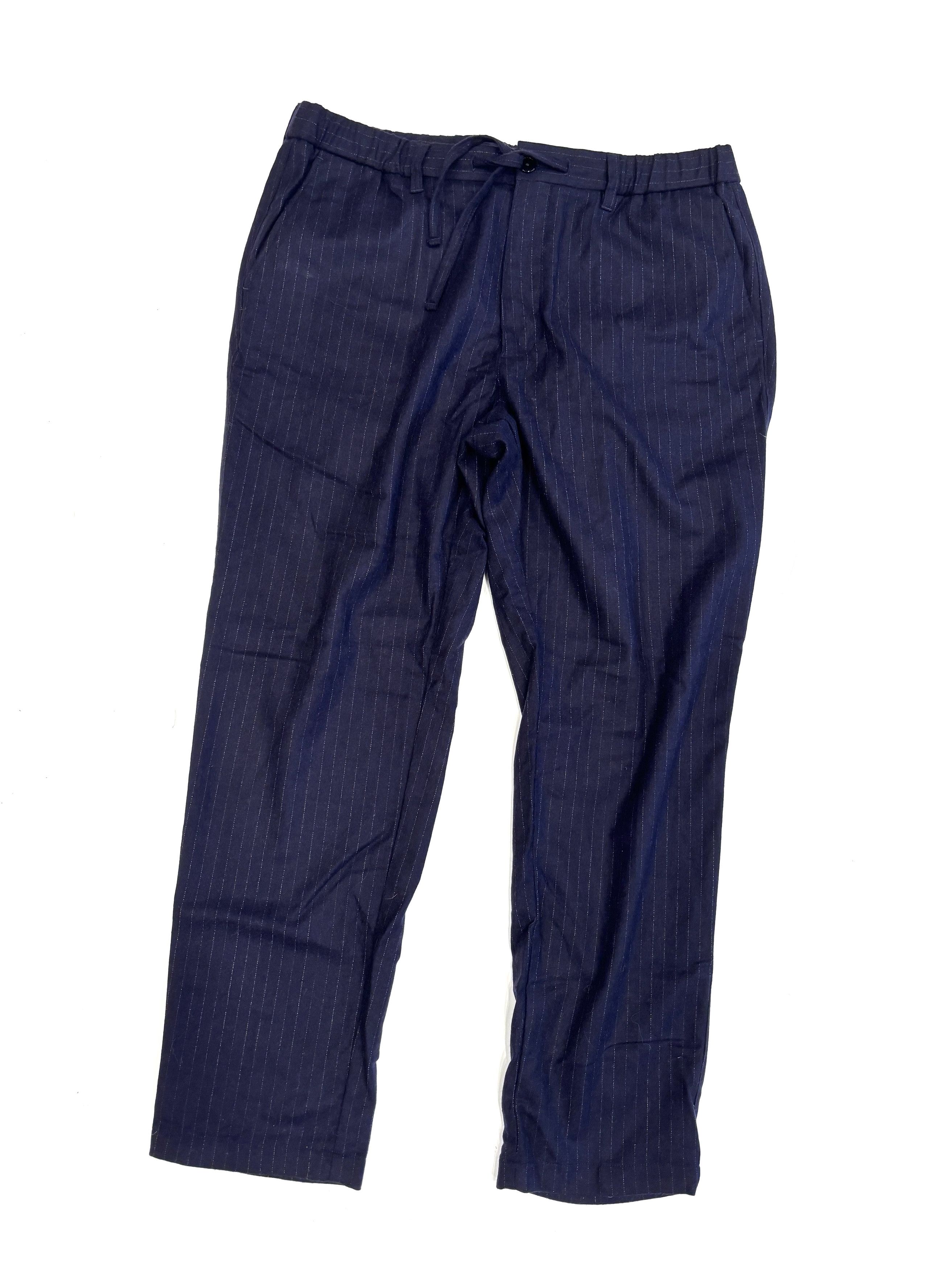 Other RIVAY Cashmere Trouser in Navy Chalkstripe - Size XL Size US 38 / EU 54 - 1 Thumbnail