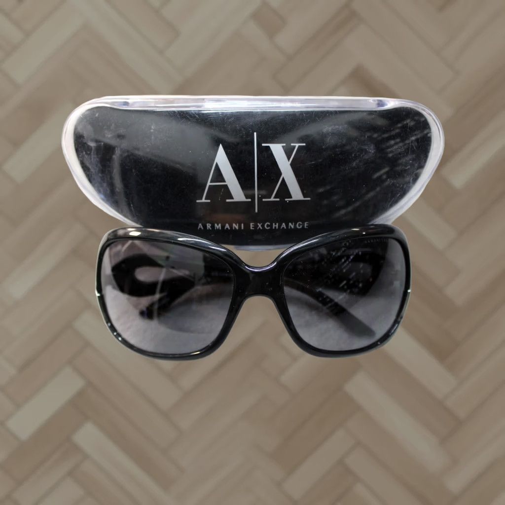 Armani Exchange VINTAGE Armani Exchange Sunglasses Womens Black Oversized Butterfly 54-18 Case Size ONE SIZE - 1 Thumbnail