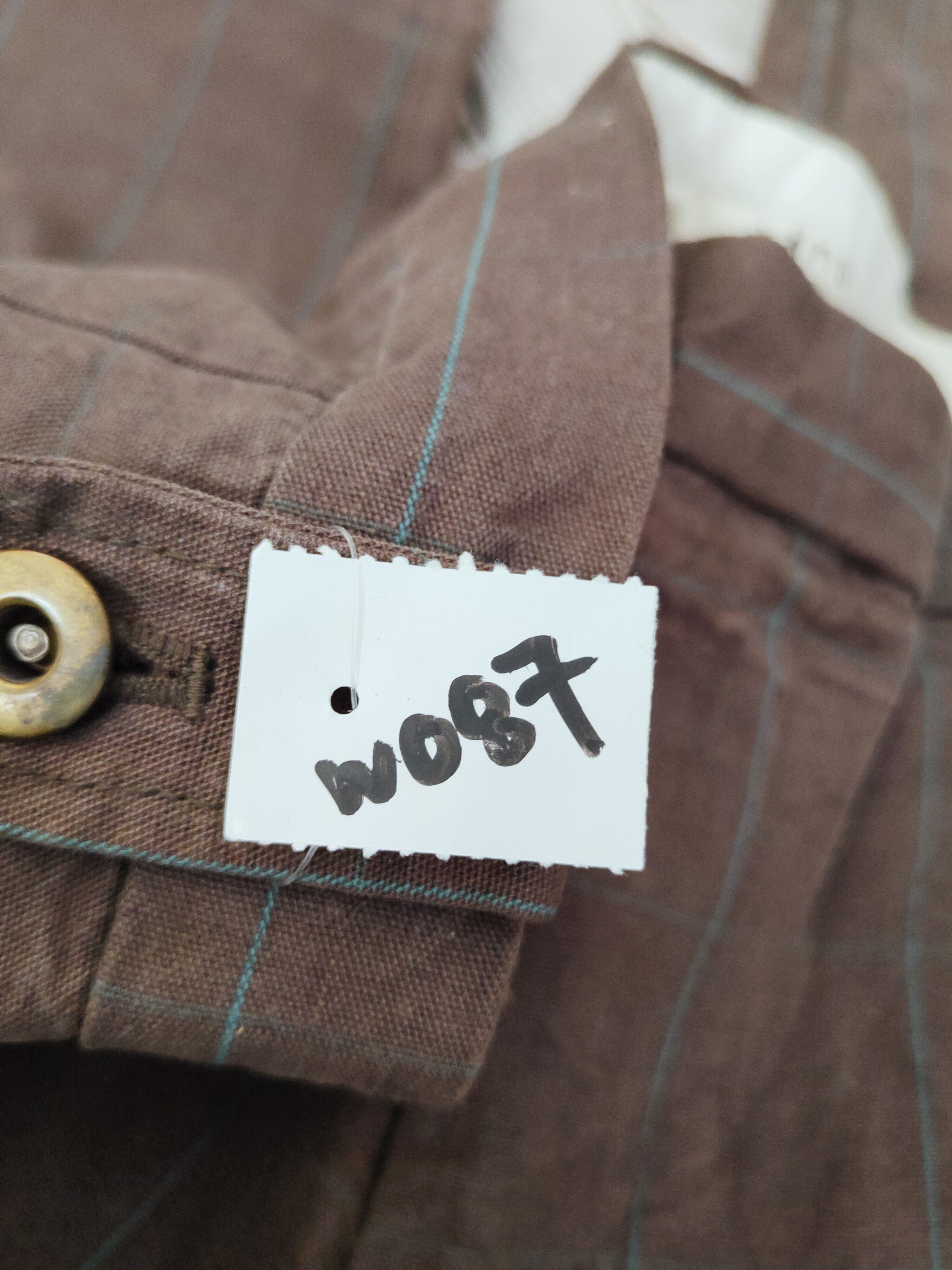 Japanese Brand × OVER THE STRiPES × Vintage Rna Dark Brown Faded stripe vintage Casual Pants #W087 Size 31" - 17 Thumbnail