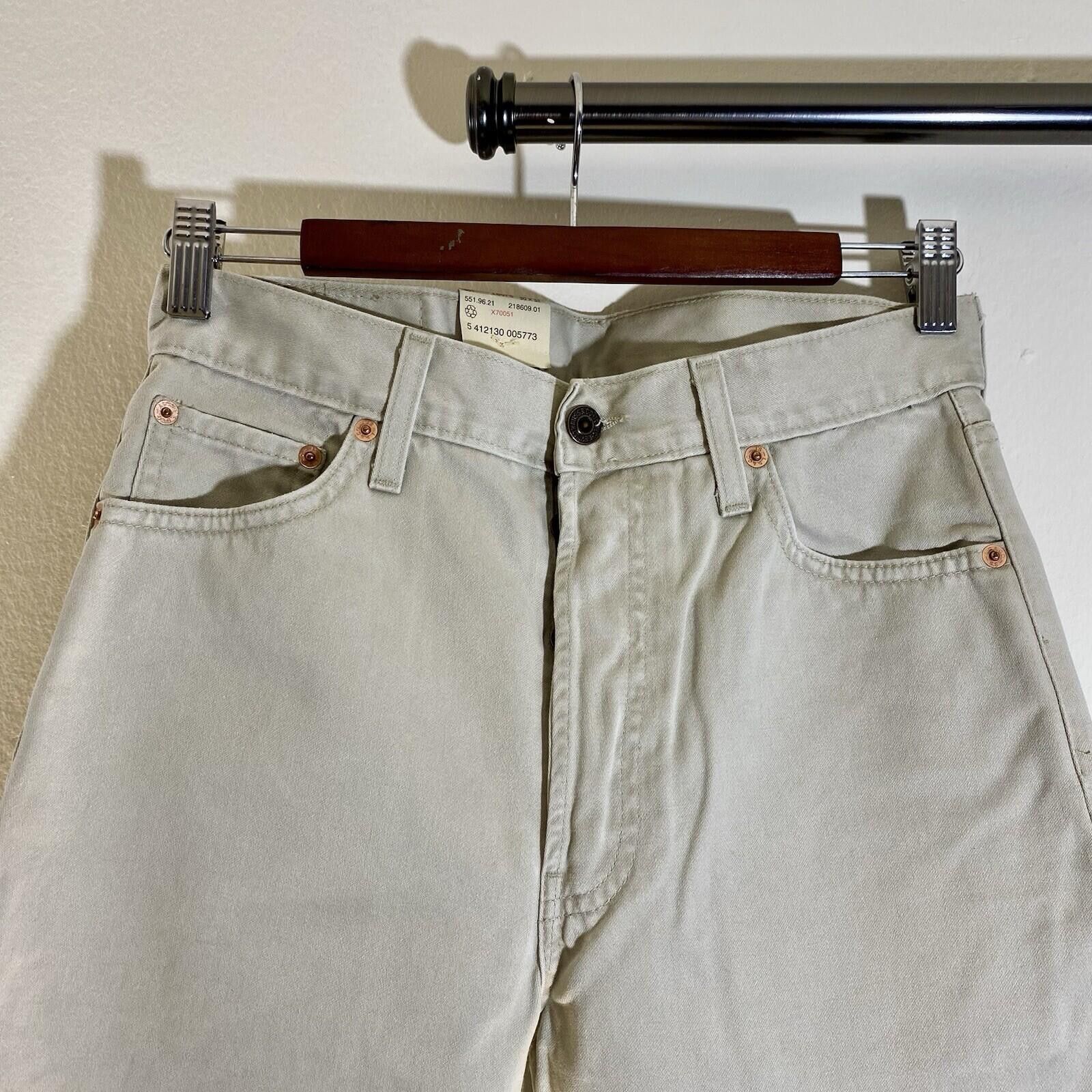 Levi's NWT LEVI'S 551 Ivory Skinny Jeans 30x32 Made in Tunisia Size 30" / US 8 / IT 44 - 2 Thumbnail