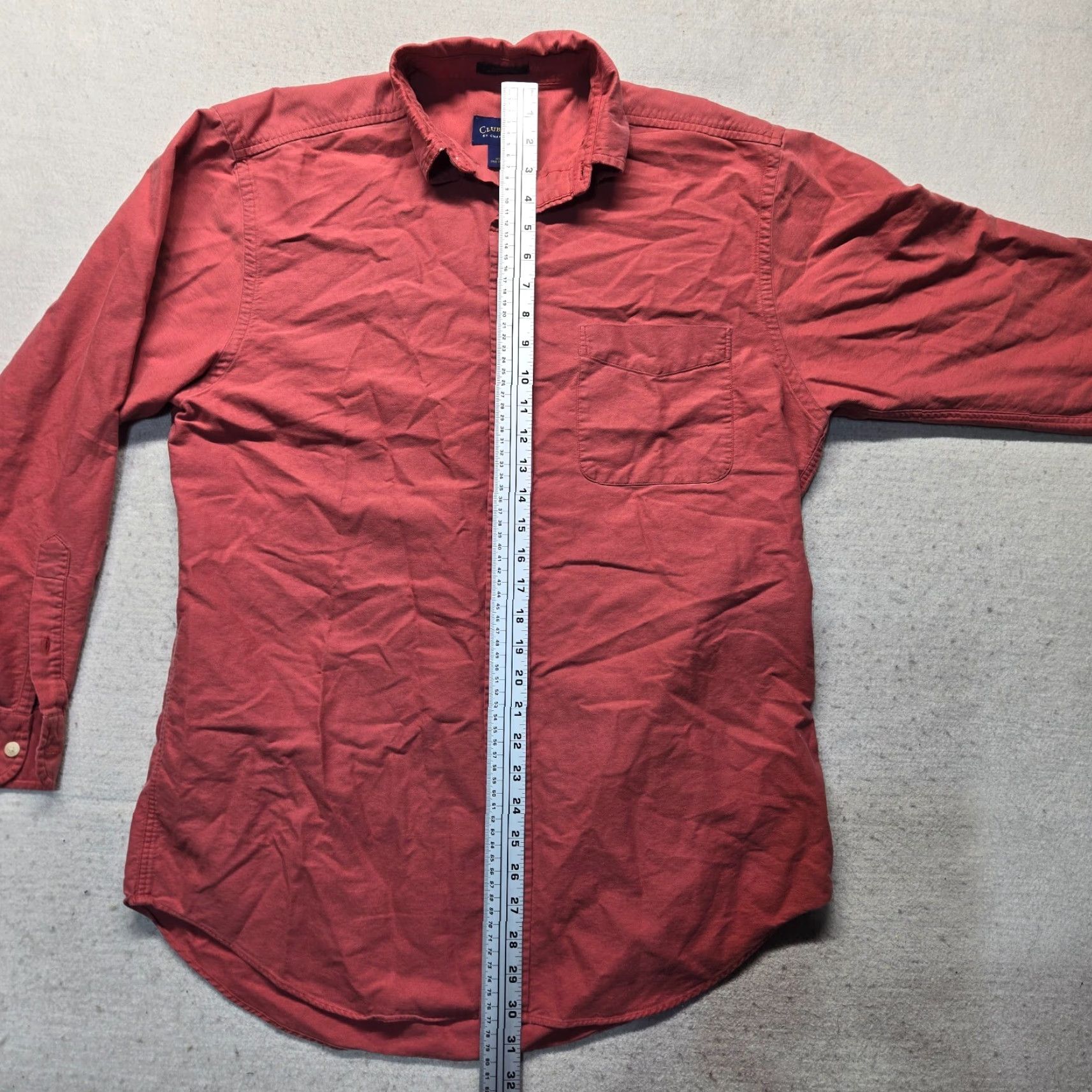 Club Room Club Room Shirt Men Adult Size S Red Solid Button-Up Long Sleeve Casual Button-Down Collar Button-Up Shirt Mens Size US S / EU 44-46 / 1 - 6 Thumbnail