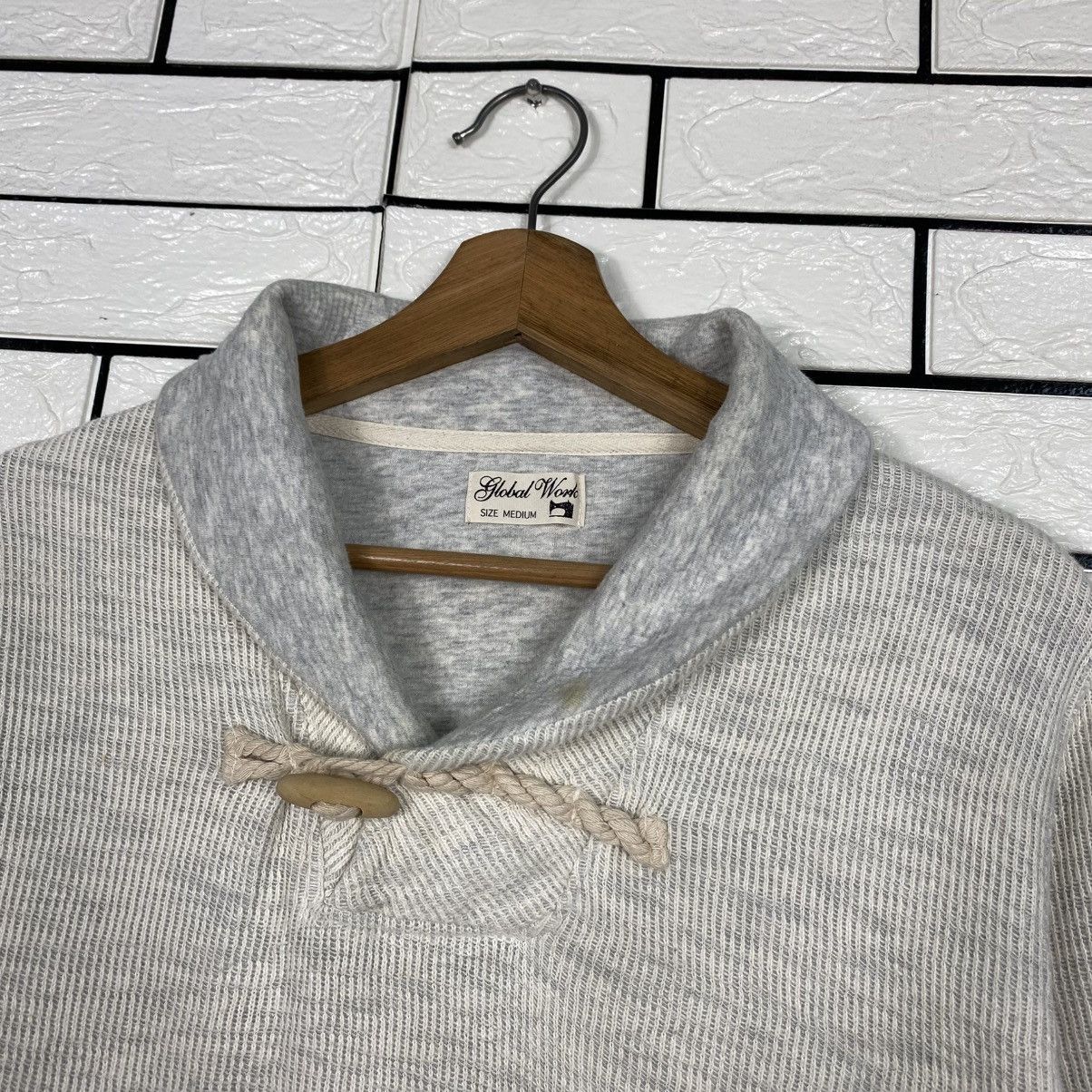 Japanese Brand 📌Vintage Shawl Collar Sweatshirt Global Work Issey Miyake Size US M / EU 48-50 / 2 - 5 Thumbnail