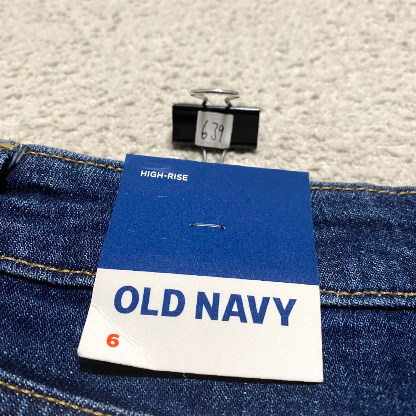 Old Navy NWT Old Navy Womens Skirt Denim Blue Dark Wash Mini High Rise 6 New with Tags Short Casual Pockets Button Front Size 28" / US 6 / IT 42 - 4 Thumbnail
