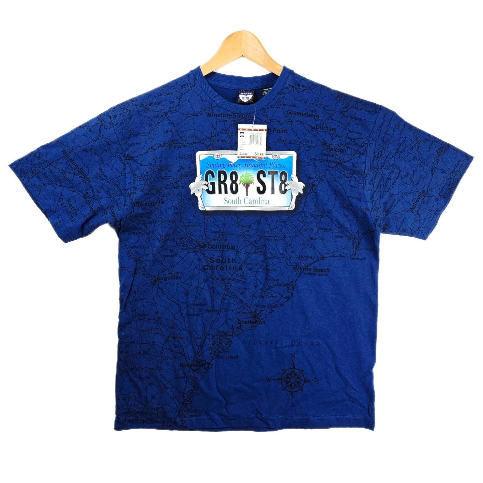 Other NWT Vintage State Of Mine South Carolina Map AOP Shirt Large Size US L / EU 52-54 / 3 - 1 Thumbnail