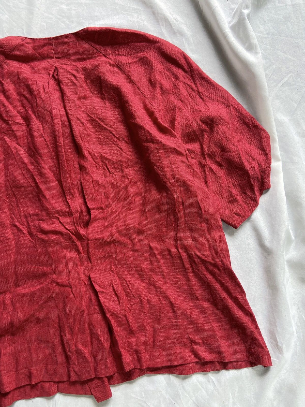 Issey Miyake 1990S ISSEY MIYAKE BLOUSE RED COLOUR Size M / US 6-8 / IT 42-44 - 14 Thumbnail