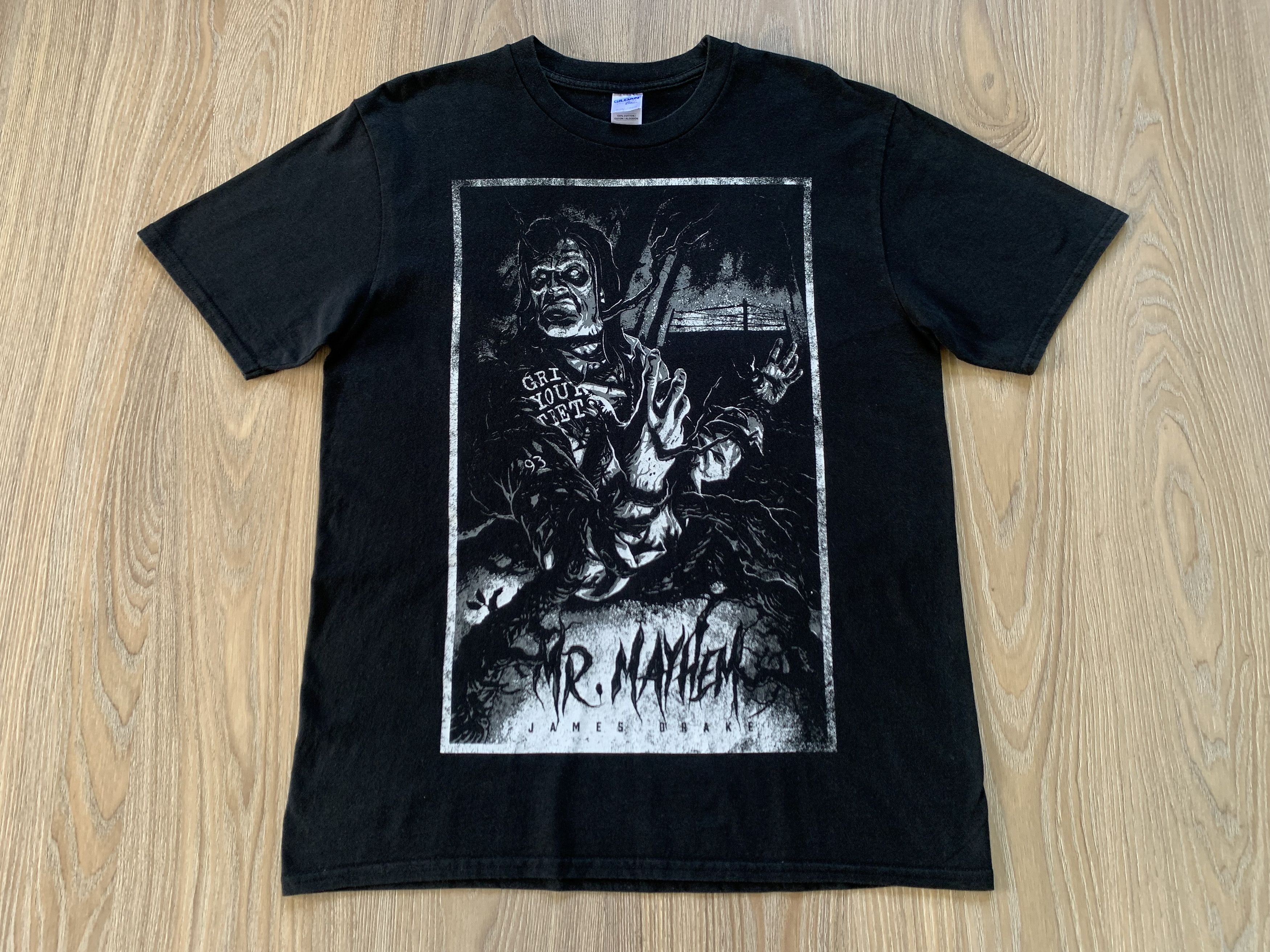 WWE Rare Vintage Mr Mayhem James Drake Cotton Printed T Shirt Size US L / EU 52-54 / 3 - 3 Thumbnail