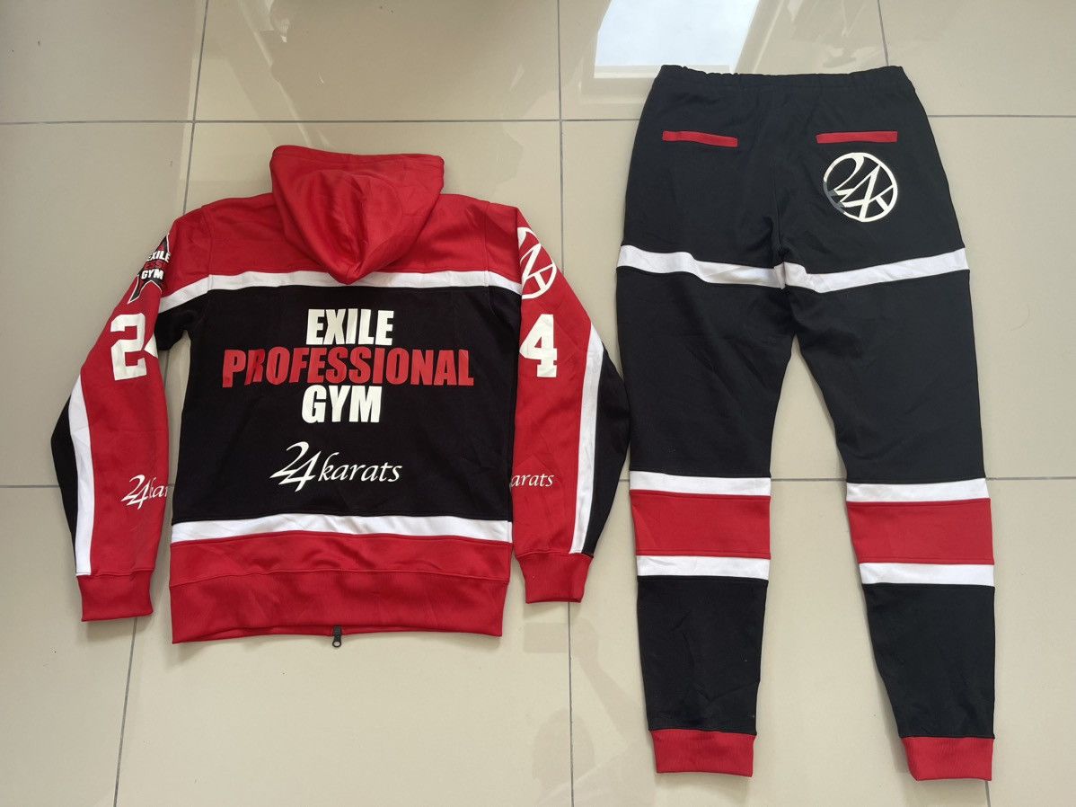 Japanese Brand Rare 24KARATS x EXILE PROFESSIONAL GYM Full Set Track Hoodie Size US M / EU 48-50 / 2 - 2 Thumbnail