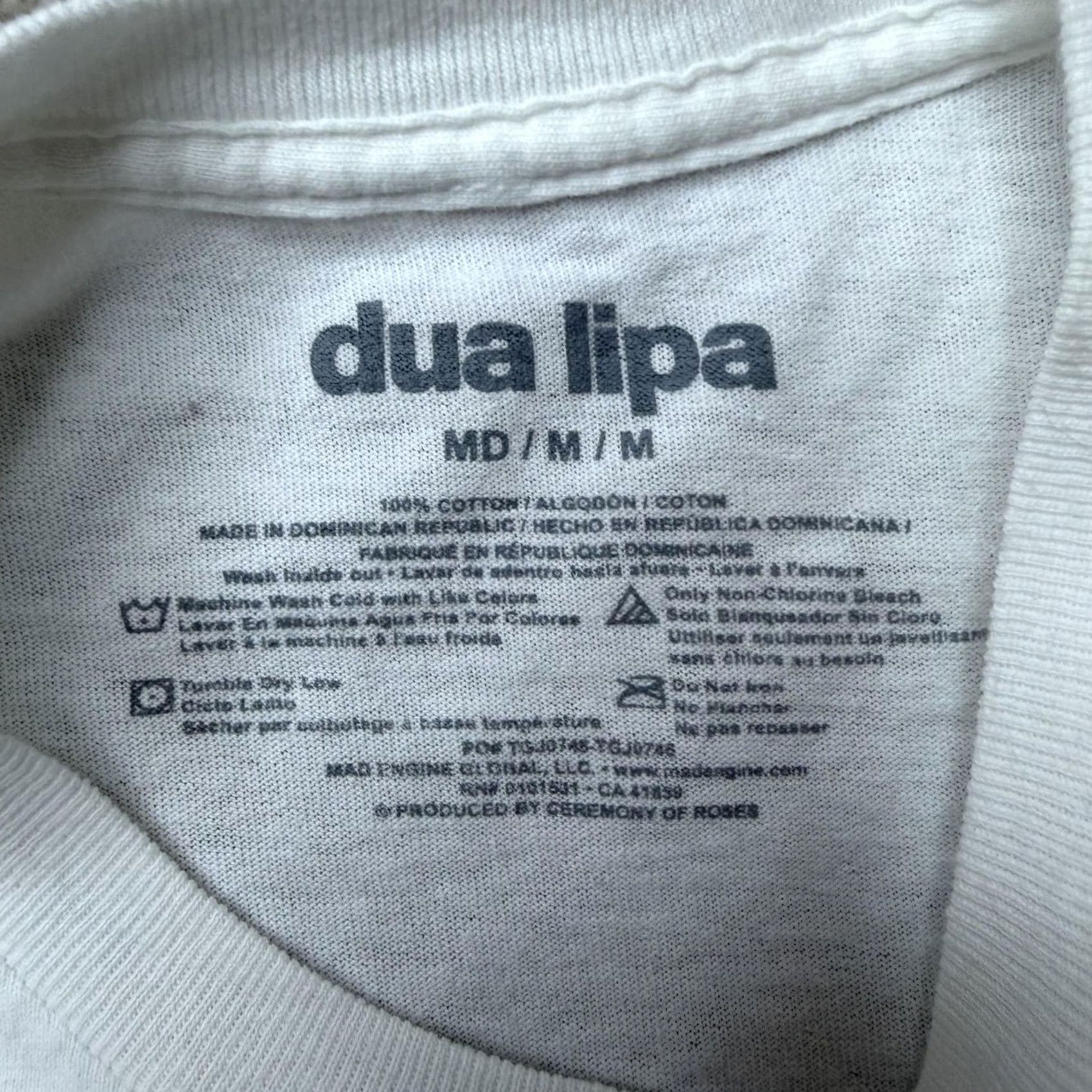 Vintage Dua Lipa Shirt Mens Medium White Radical Optimism Album Shark Graphic Tee Size US M / EU 48-50 / 2 - 3 Thumbnail