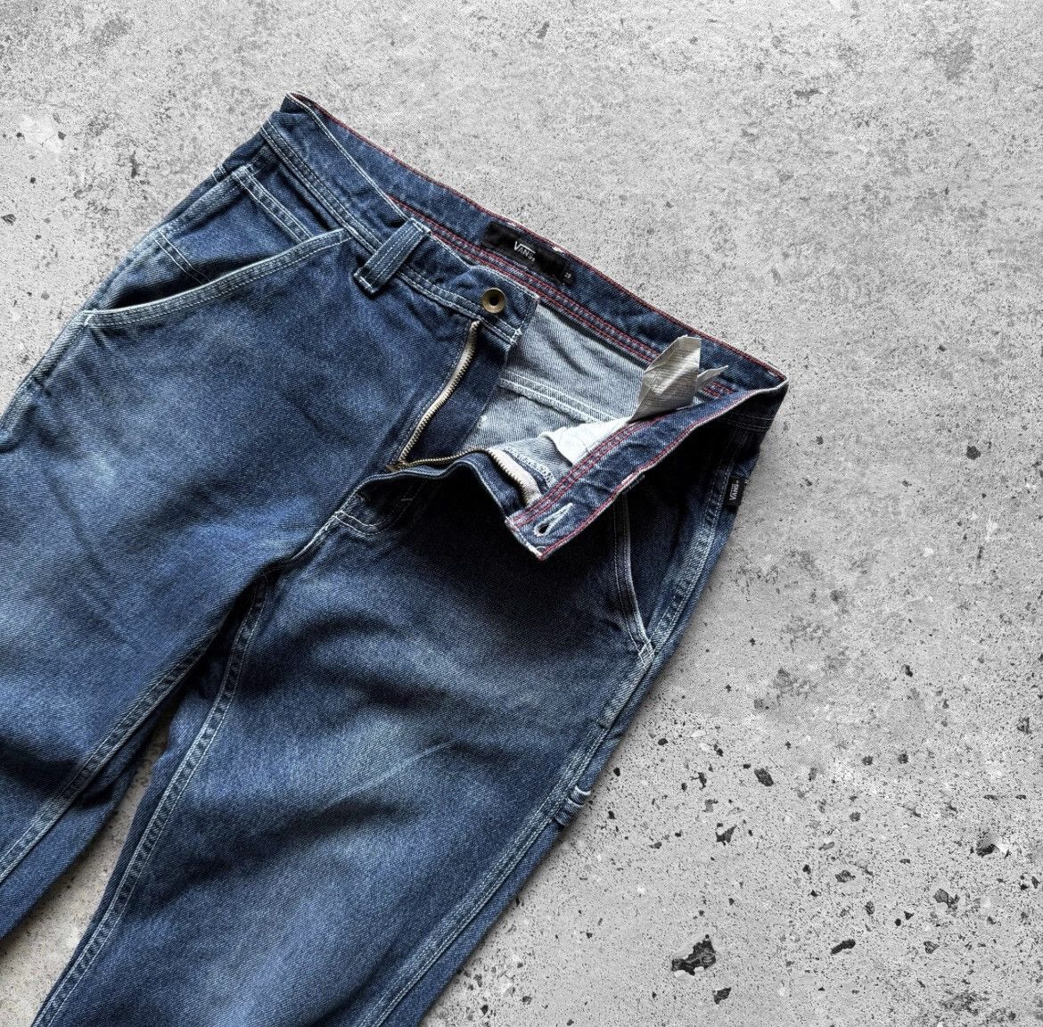 Vans Vans Blue Jeans Straight Fit Denim Carpenter Style Workwear Size US 29 - 3 Thumbnail