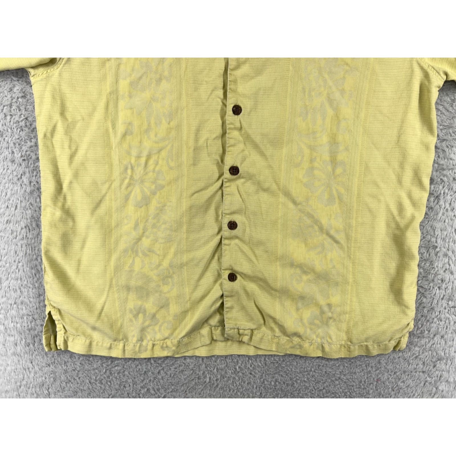 Tommy Bahama Tommy Bahama Shirt Men Large Black Yellow Floral Silk Button Up Resort Mens Size US L / EU 52-54 / 3 - 7 Thumbnail