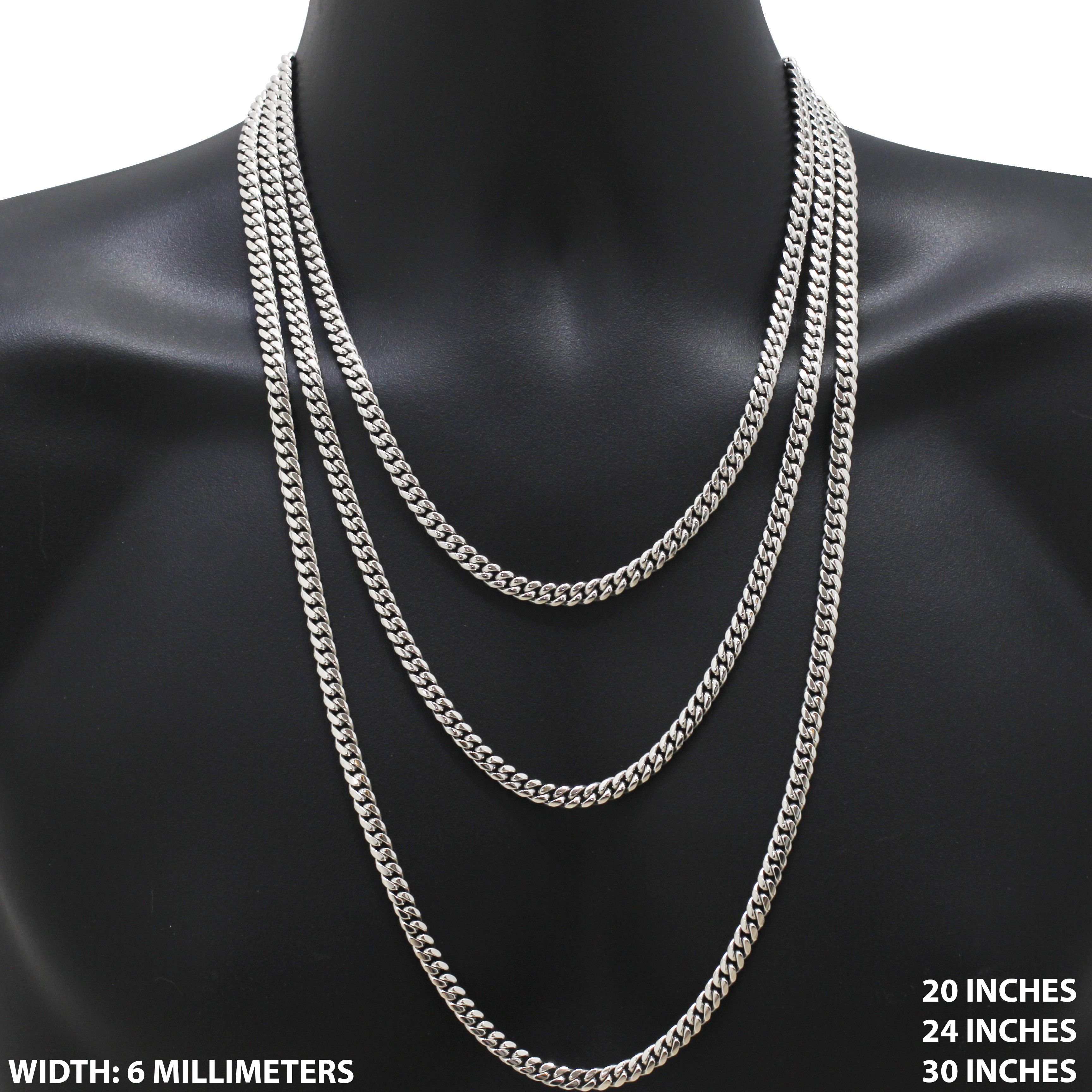 Other 316L SS 6mm Miami Cuban Link Chain Necklace 24" Size ONE SIZE - 1 Thumbnail