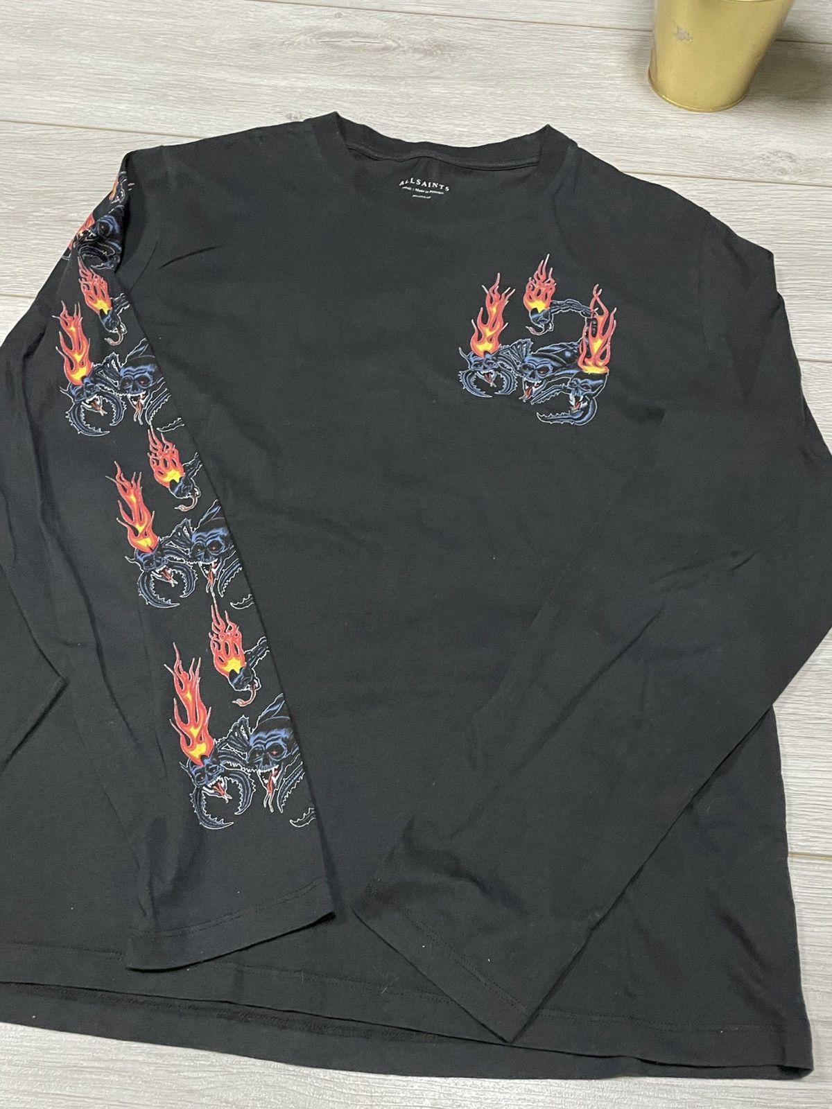 Allsaints All saints long sleeve with scorpion logo skull fire Size US M / EU 48-50 / 2 - 3 Thumbnail