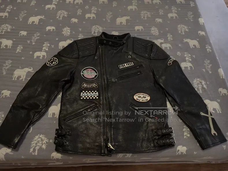 Schott Men's motorcycle leather jacket Size US XL / EU 56 / 4 - 4 Thumbnail