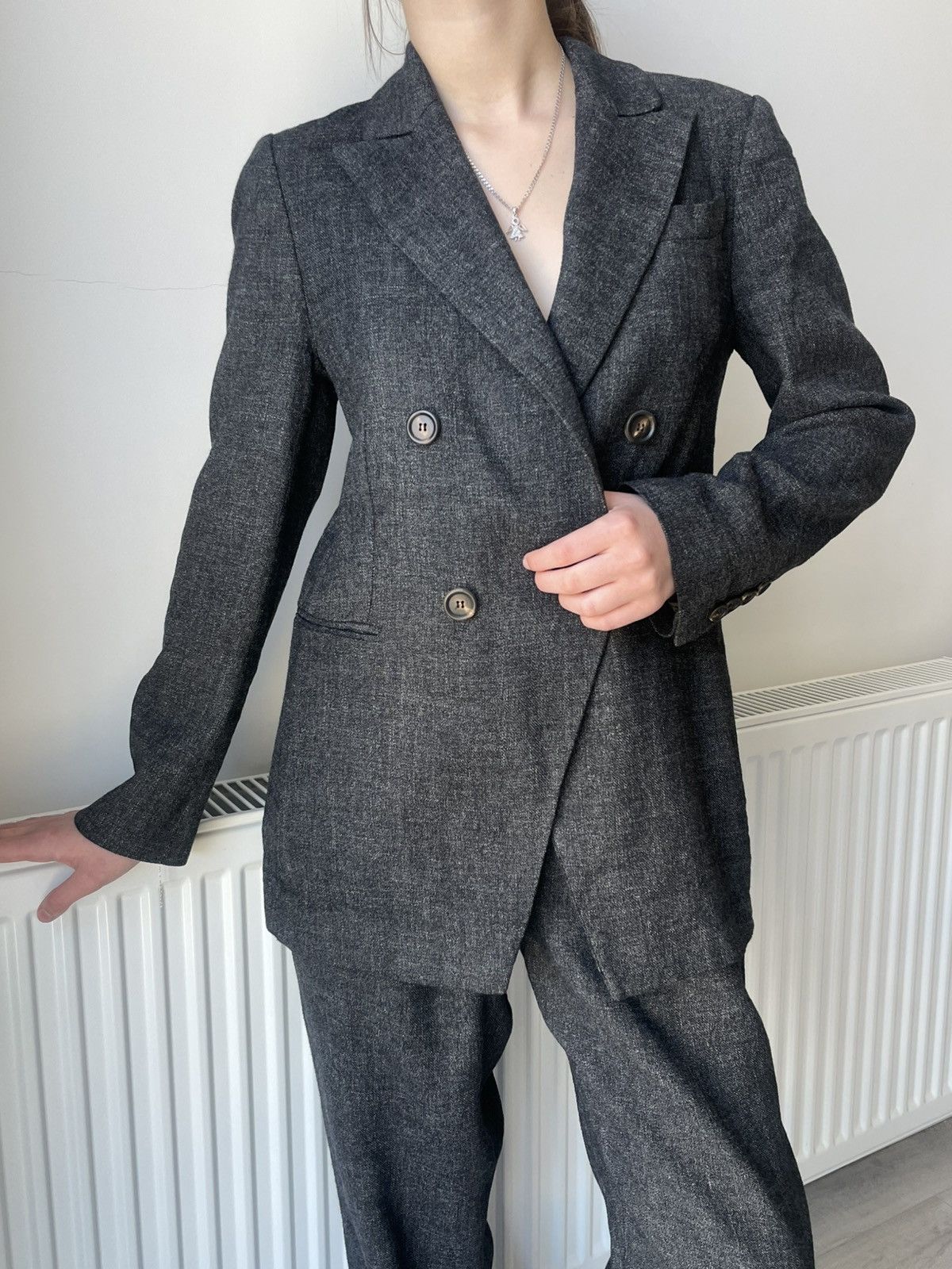 Brunello Cucinelli Brunello Cucinelli Gray Suits Luxury 36 Size Size XS / US 0-2 / IT 36-38 - 3 Thumbnail
