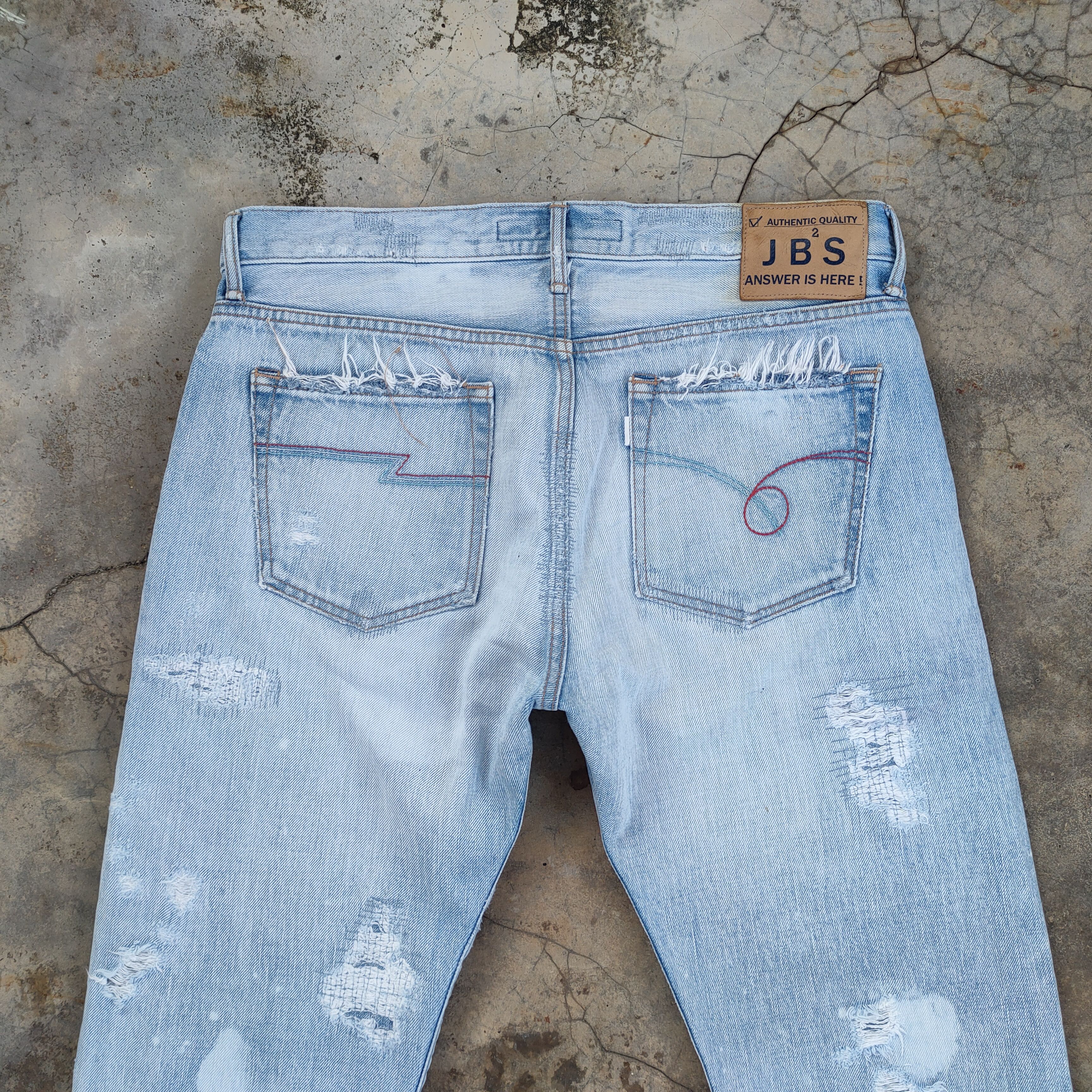 Blue Blue Japan # VINTAGE JAPAN BLUE FADED DISTRESSED JEANS PANTS Size US 34 / EU 50 - 8 Thumbnail