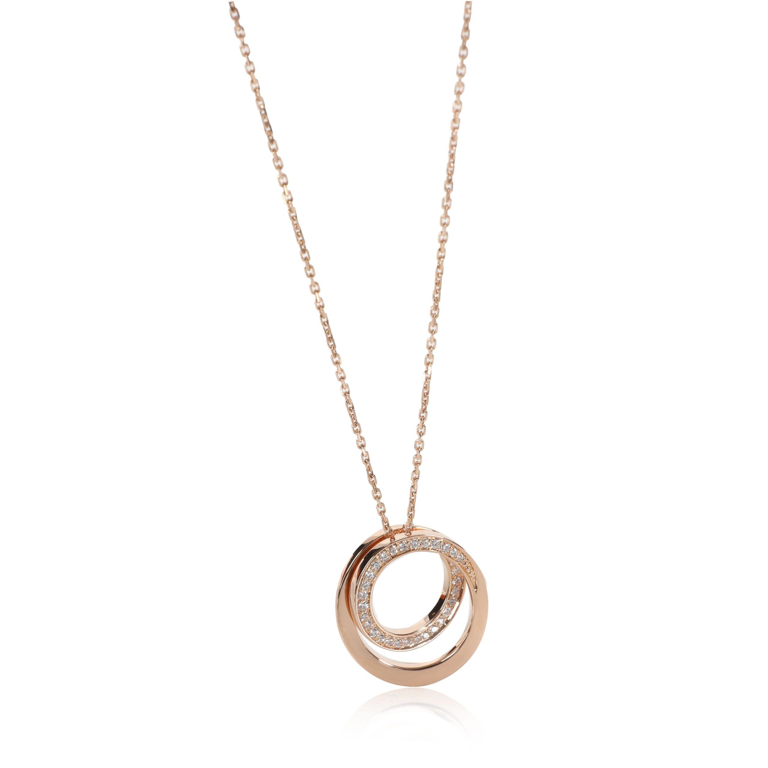 image of Cartier Etincelle Diamond Necklace In 18K Pink Gold 0.14 Ctw, Women's