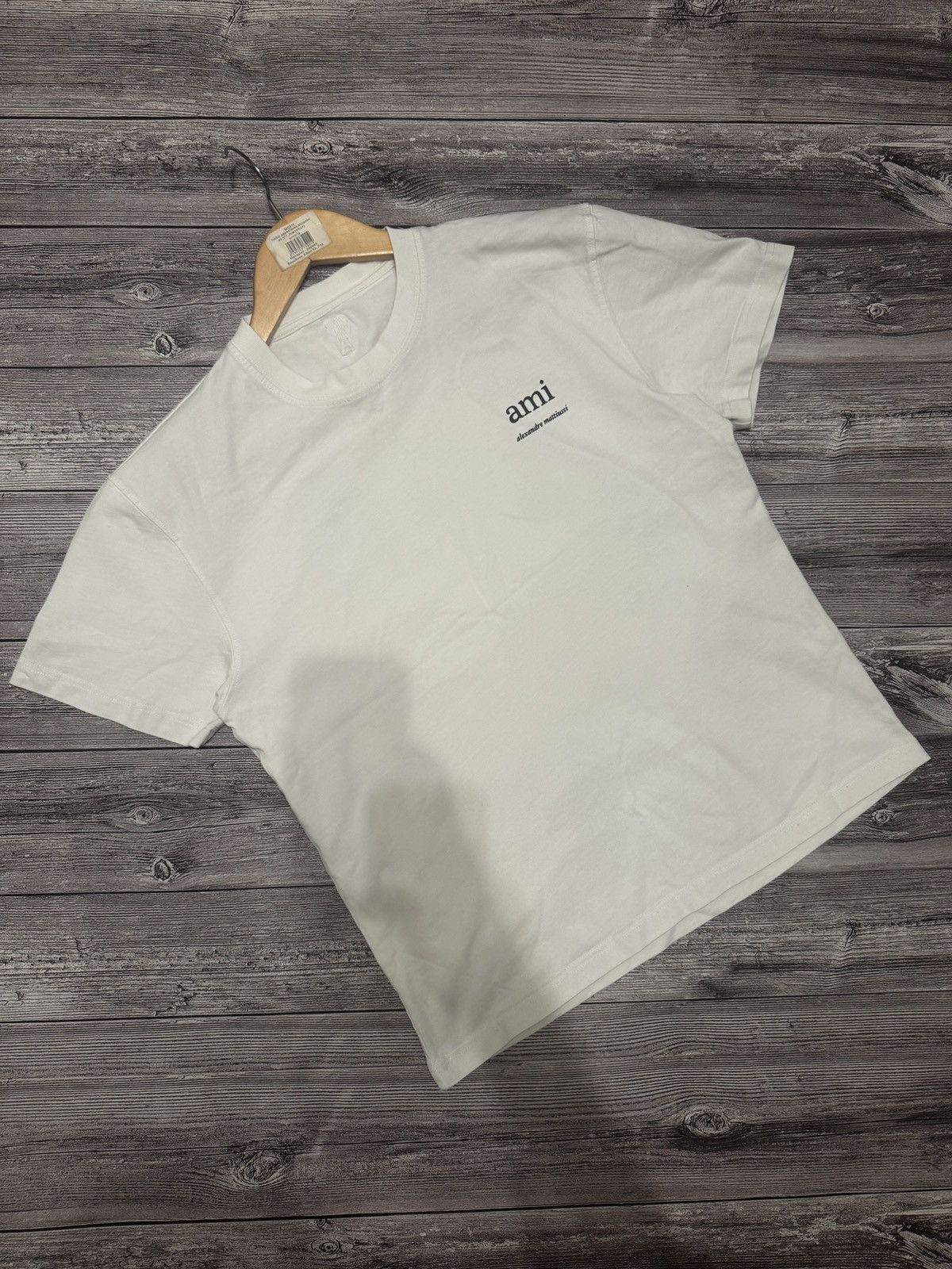AMI AMI Paris Ami Paris White Logo T-Shirt Size US S / EU 44-46 / 1 - 1 Thumbnail