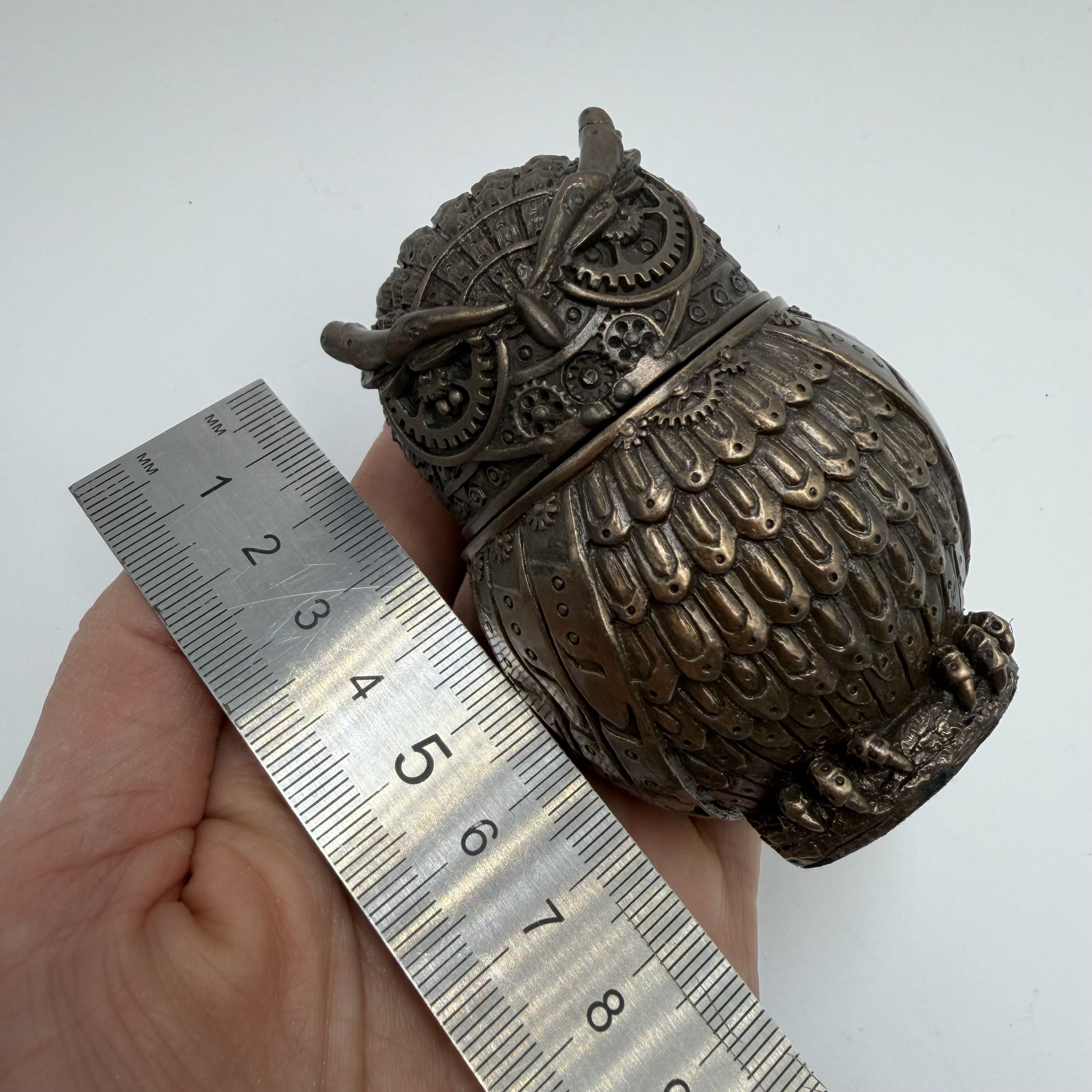 Other Owl Trinket Box Bronze Finish Polystone Jewelry Box Gift Size ONE SIZE - 4 Thumbnail