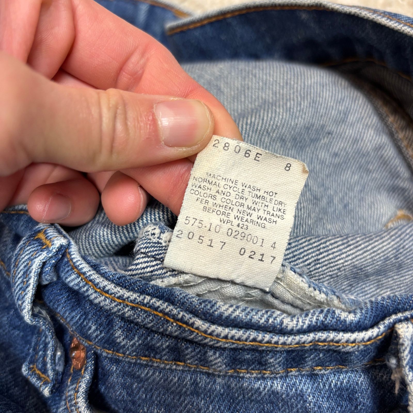 Levi's × Vintage VTG 80s Levi's 517 Orange Tab Boot Cut Jeans 38x32 (36x30) Size US 38 / EU 54 - 8 Thumbnail