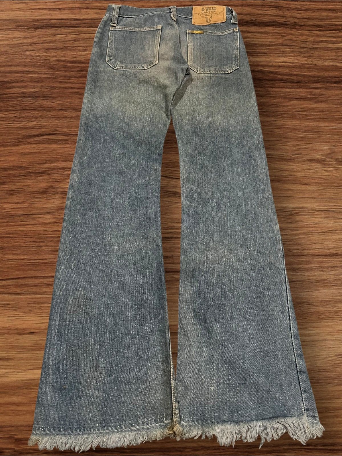 South2 West8 × Vintage Vintage 90s X-West Canton Bell Bottom Button Fly Flare Jeans Size 26" / US 2 / IT 38 - 2 Thumbnail
